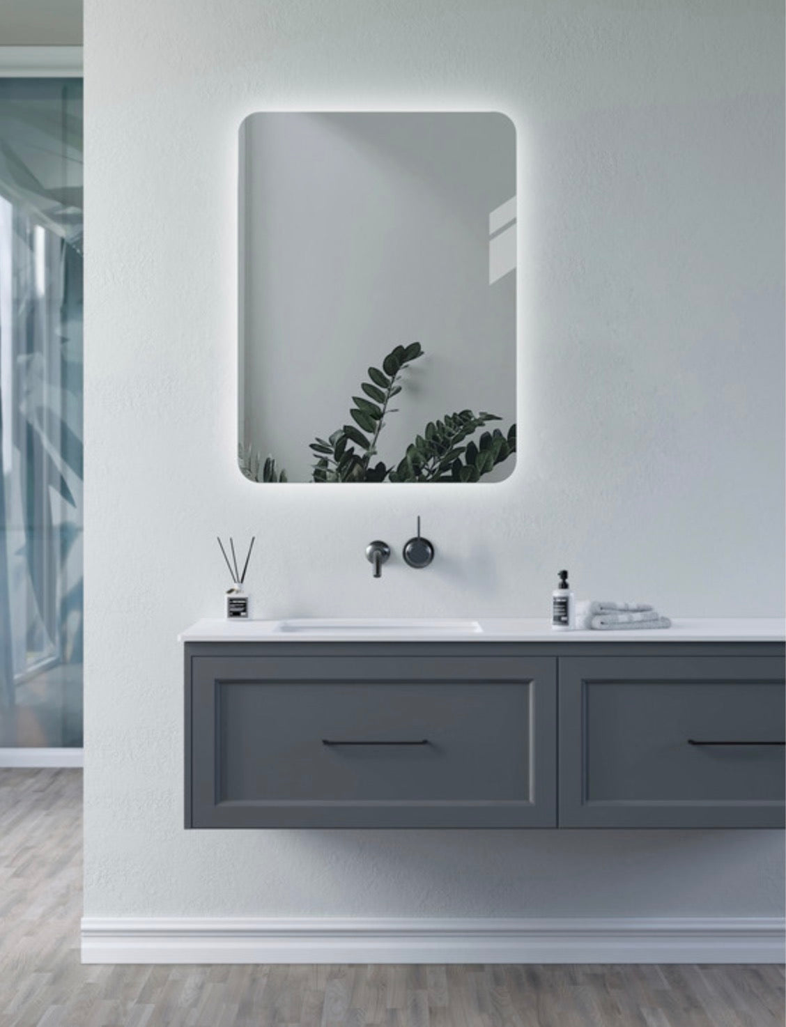 Haruki Rectangle Back-Lit LED Mirror