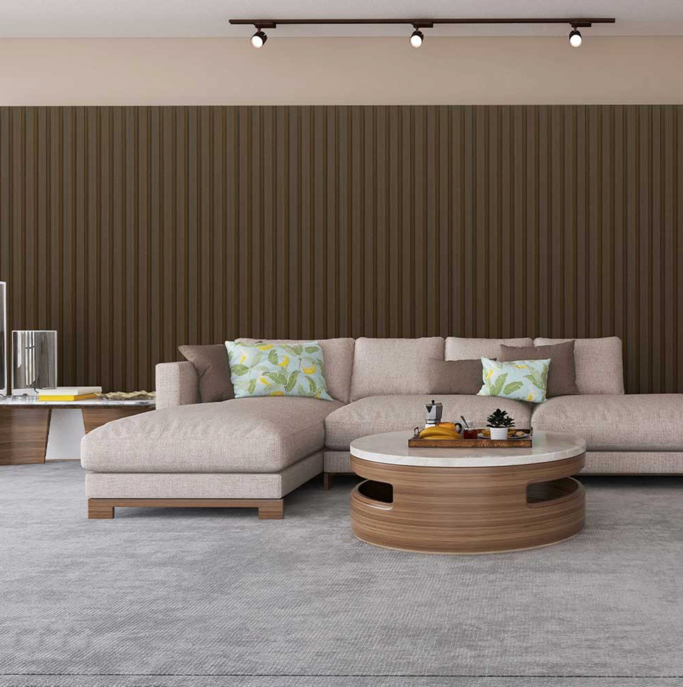 PVC Thermo-Slat Wall Panel - Hickery Brown