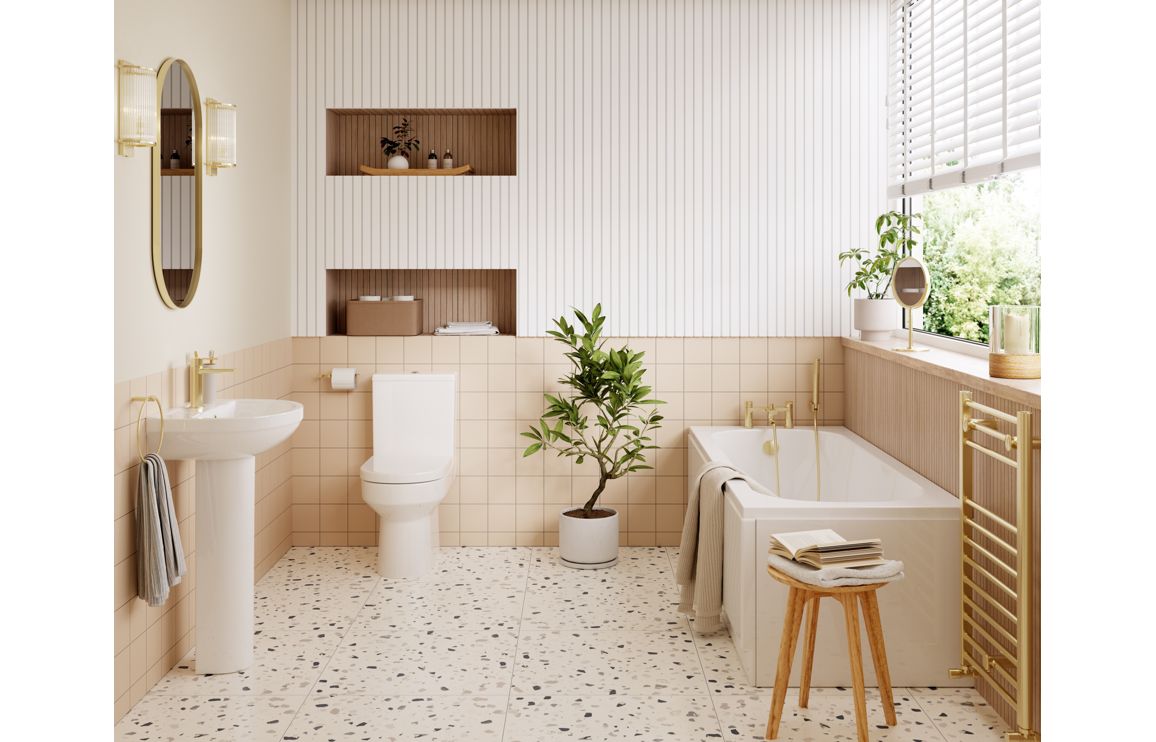 Bathroom Bundle | Laurus Full Suite & Bath w/Brushed Brass Finishe