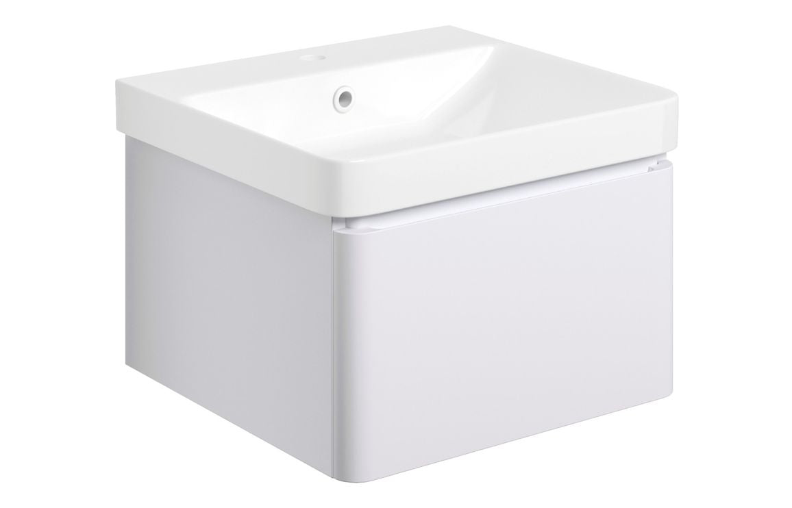 Bathroom Bundle | Cosmos 500mm Basin Unit & Rimless Close Coupled WC Pack - Matt White