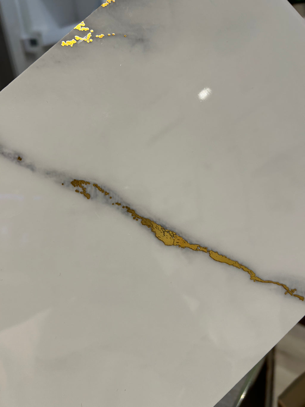 Maxi Shower Panel - Bianco Gold GLOSS