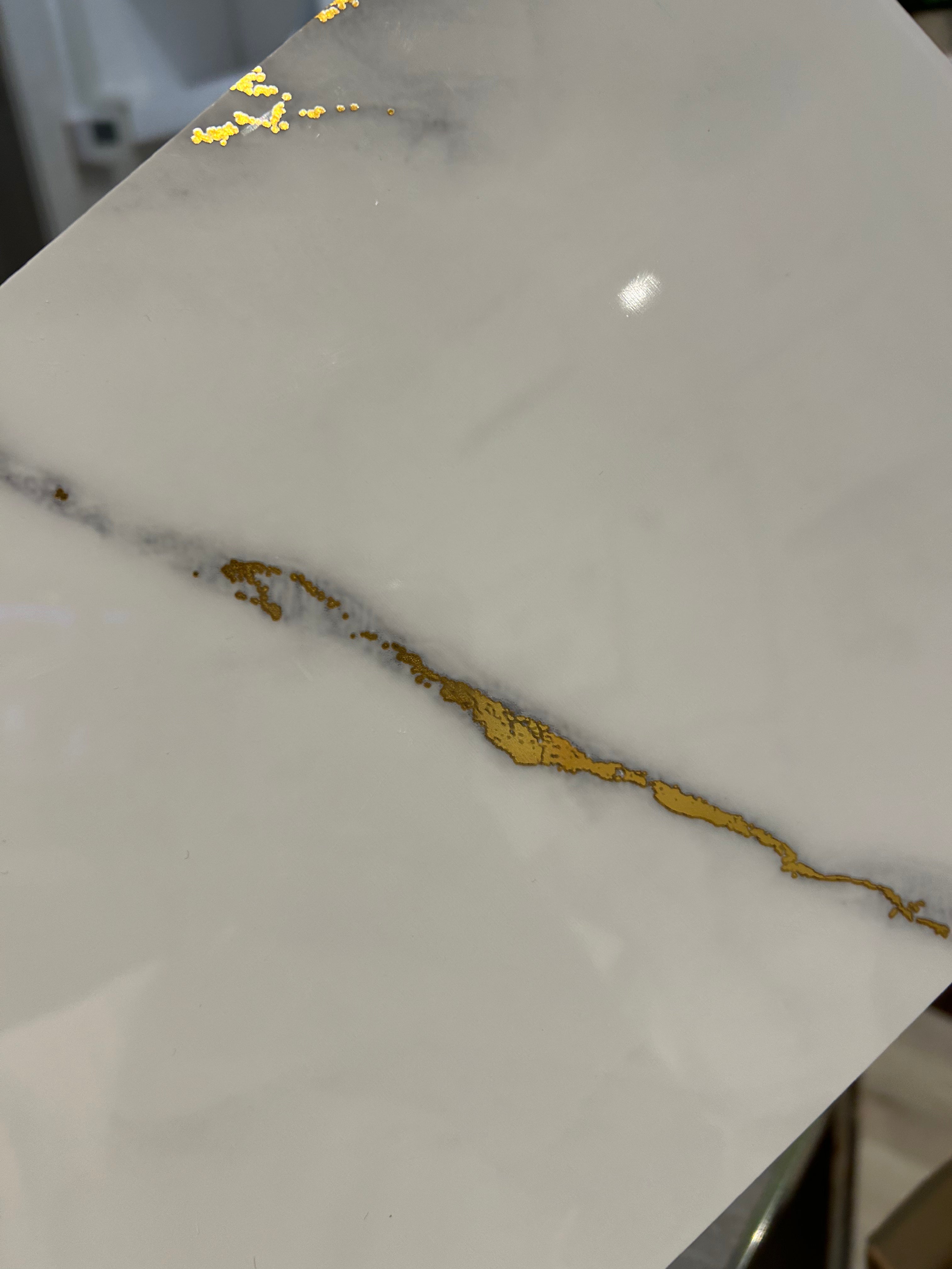 Maxi Shower Panel - Bianco Gold GLOSS