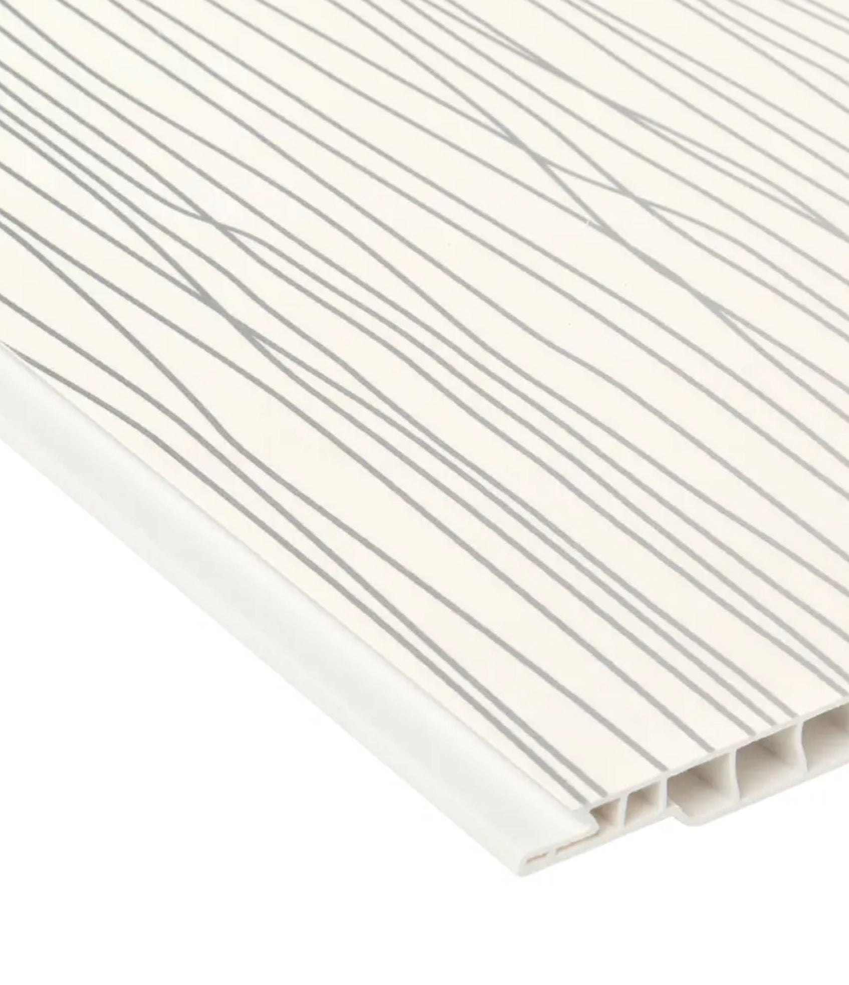 Ancona PVC wall panels - White Silver String