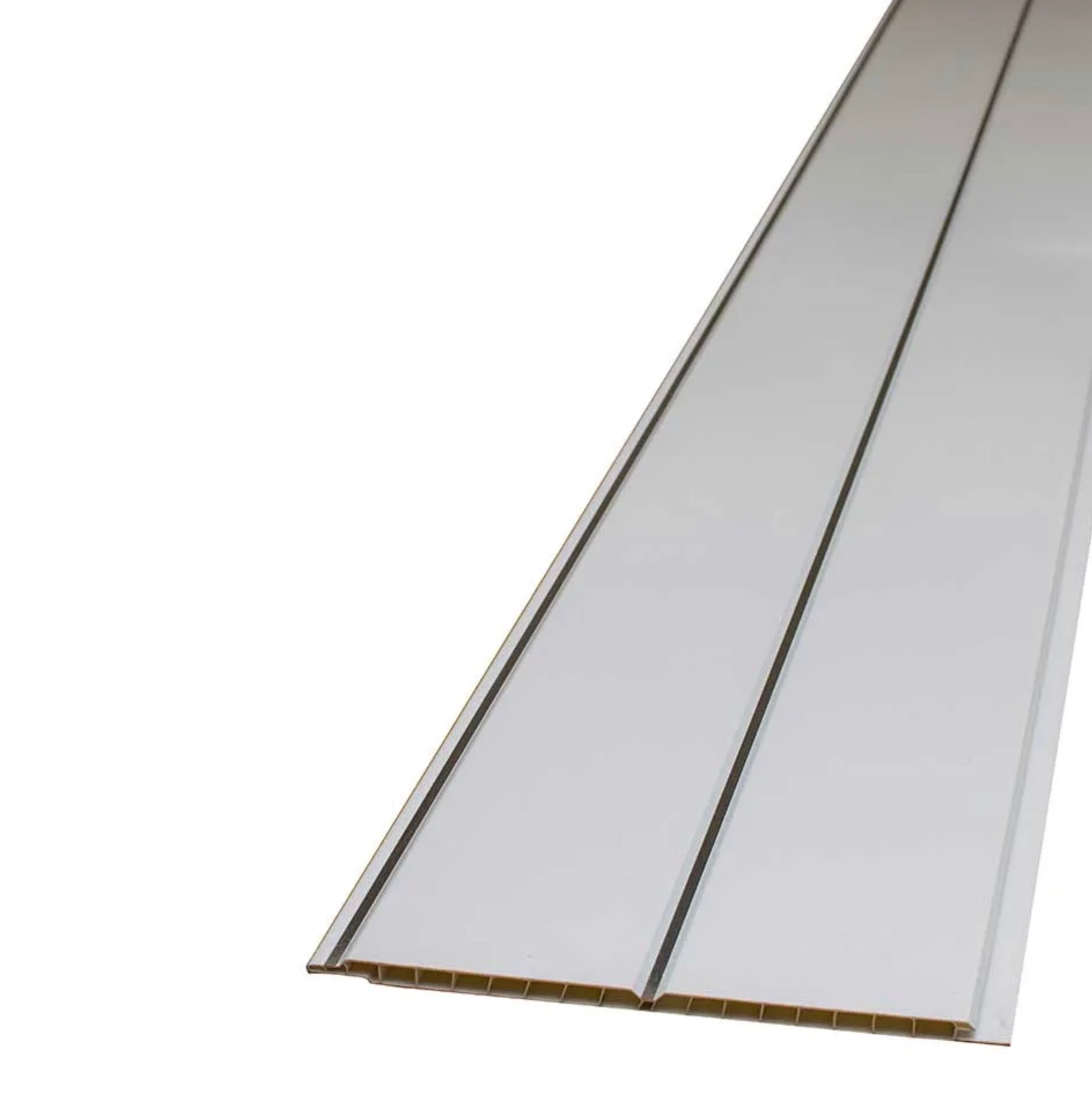 Ceiling Cladding Panels - Gloss White Chrome V Groove 2.7m