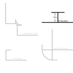 Maxi Panel Metal Mid Joint Trim - White