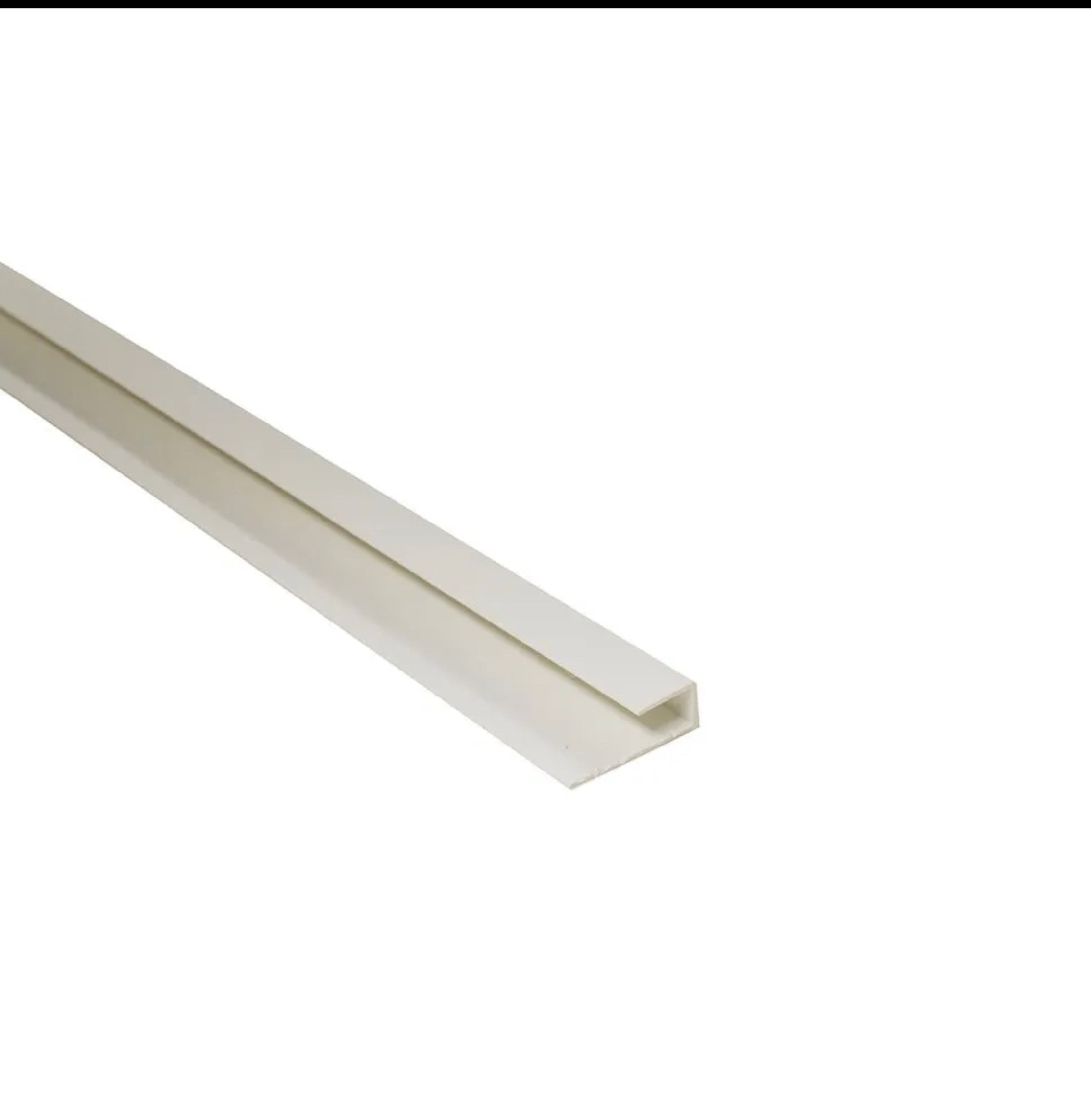 Plastic Trims - 1-Part End Profile 8mm – White