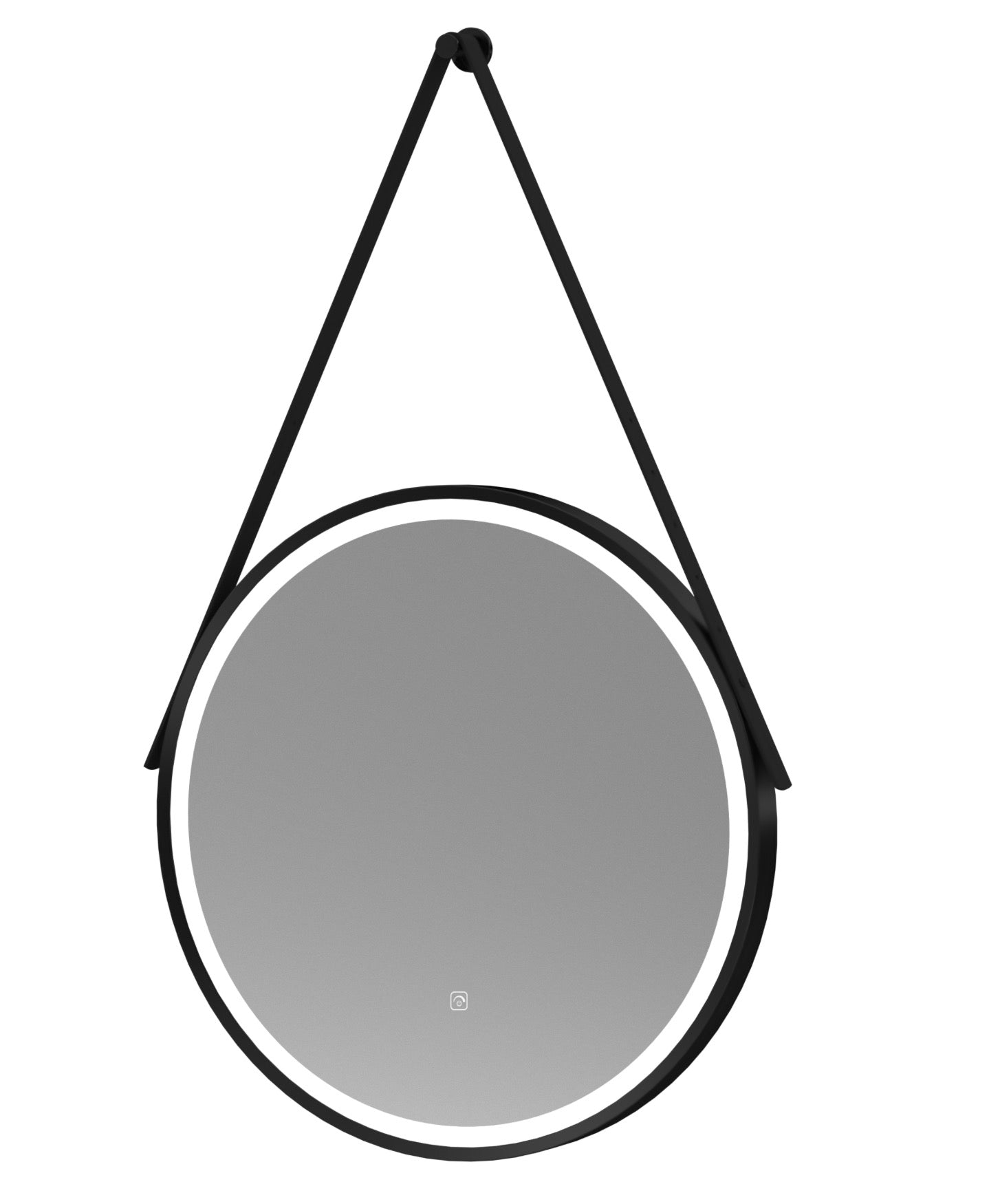 Mirrors - Salana Black Round Illuminated 600mm