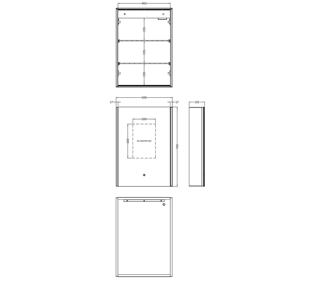 Mirror Cabinets - Pavo 700x500