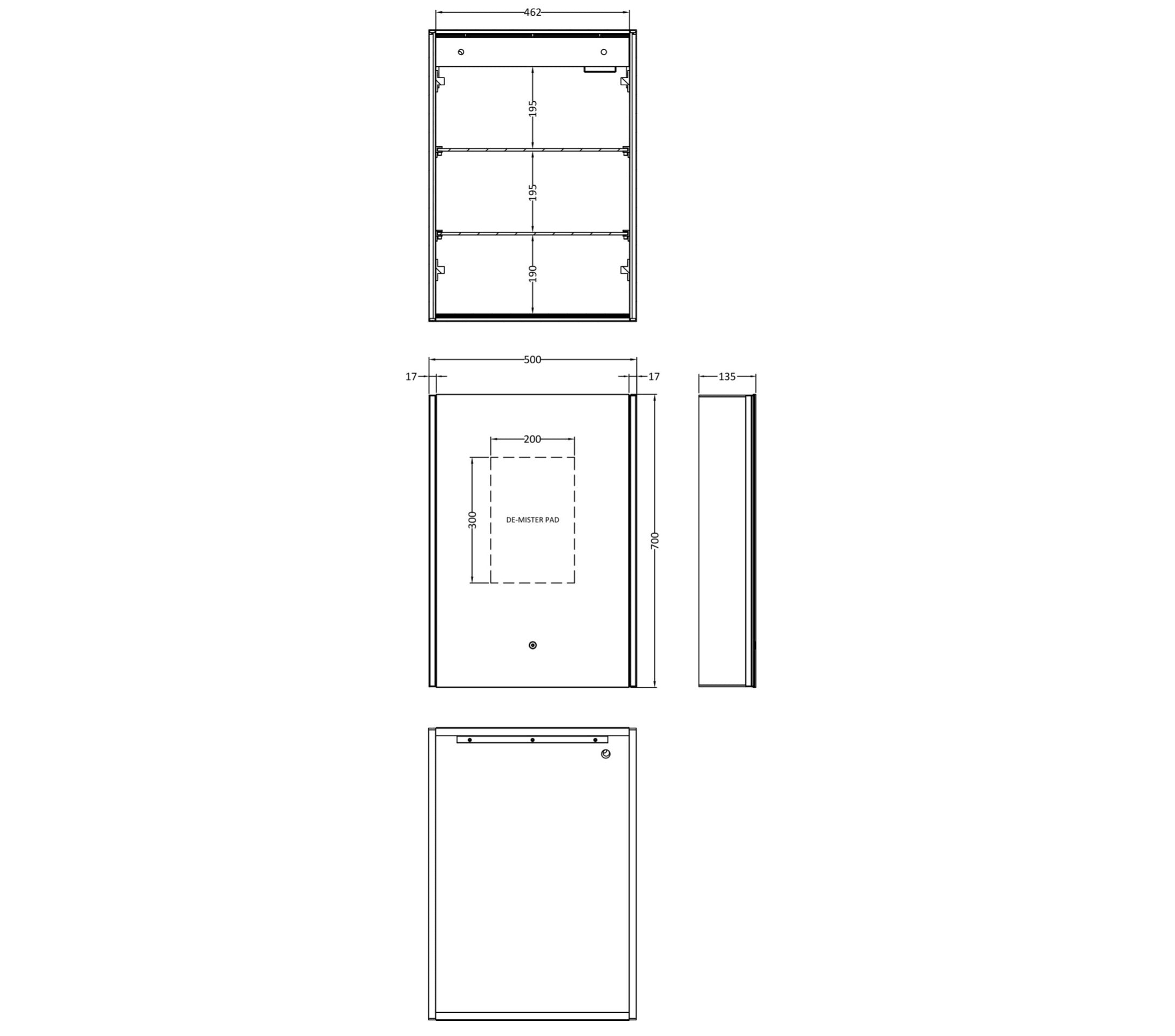 Mirror Cabinets - Pavo 700x500