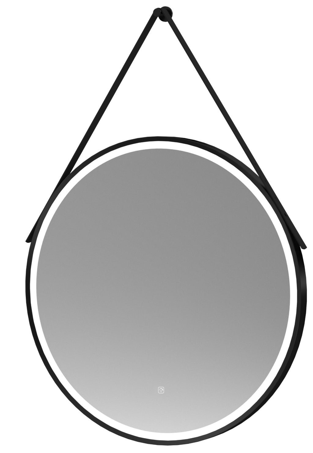 Mirrors - Salana Black Round Illuminated 800mm