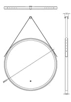 Mirrors - Salana Chrome Round Illuminated 800mm