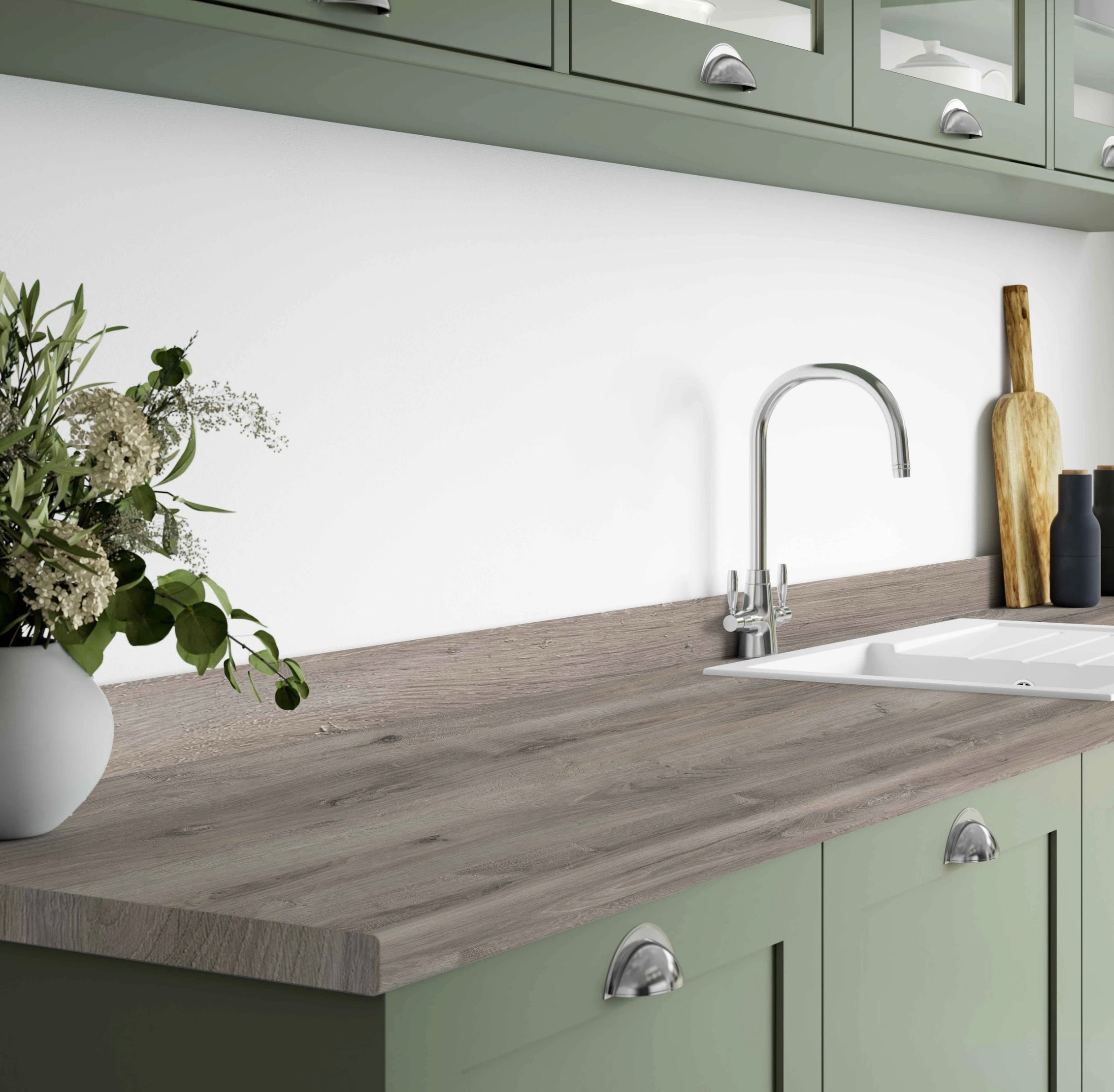 Contemporary Laminate Upstands Delamere Oak