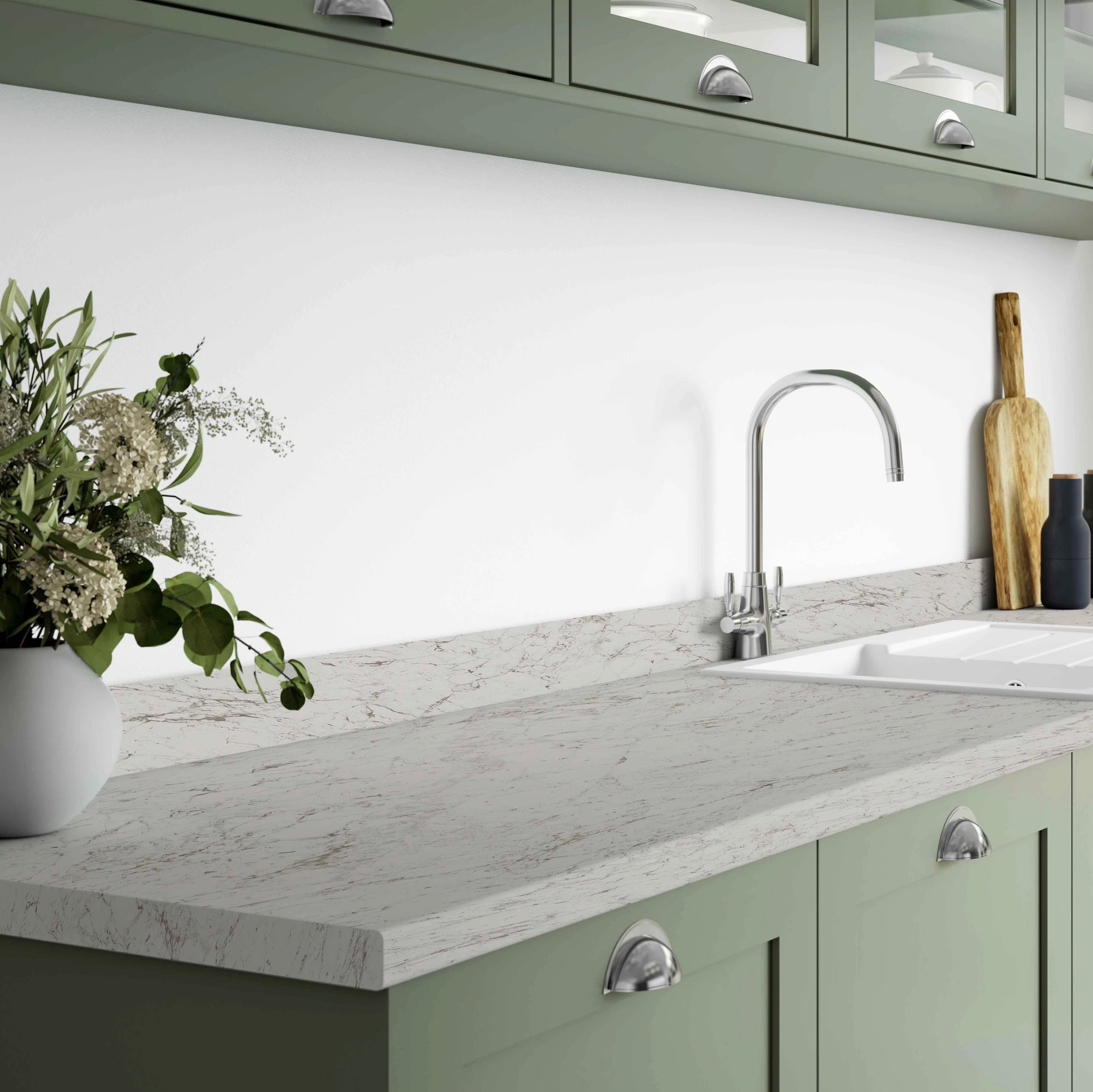 Contemporary Laminate Upstands Tuscany Marble