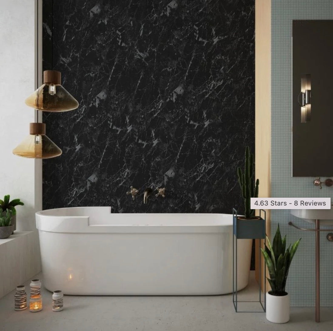 Cladworks Wide Wall Panels - Black Marble