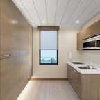 Ceiling Cladding Panels - Gloss White / Chrome Strip 3m