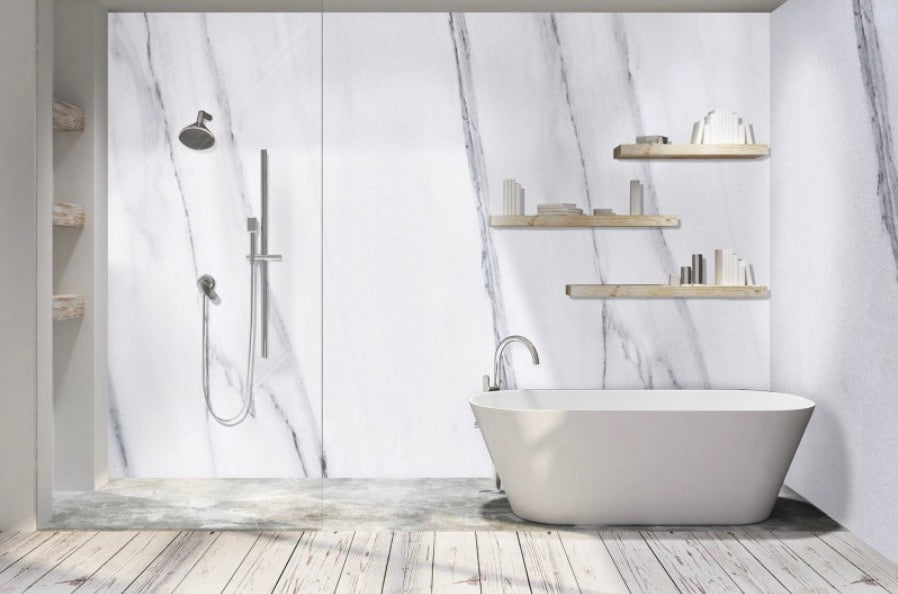 Cladworks Ply - Natural Range - Carrara Marble Gloss