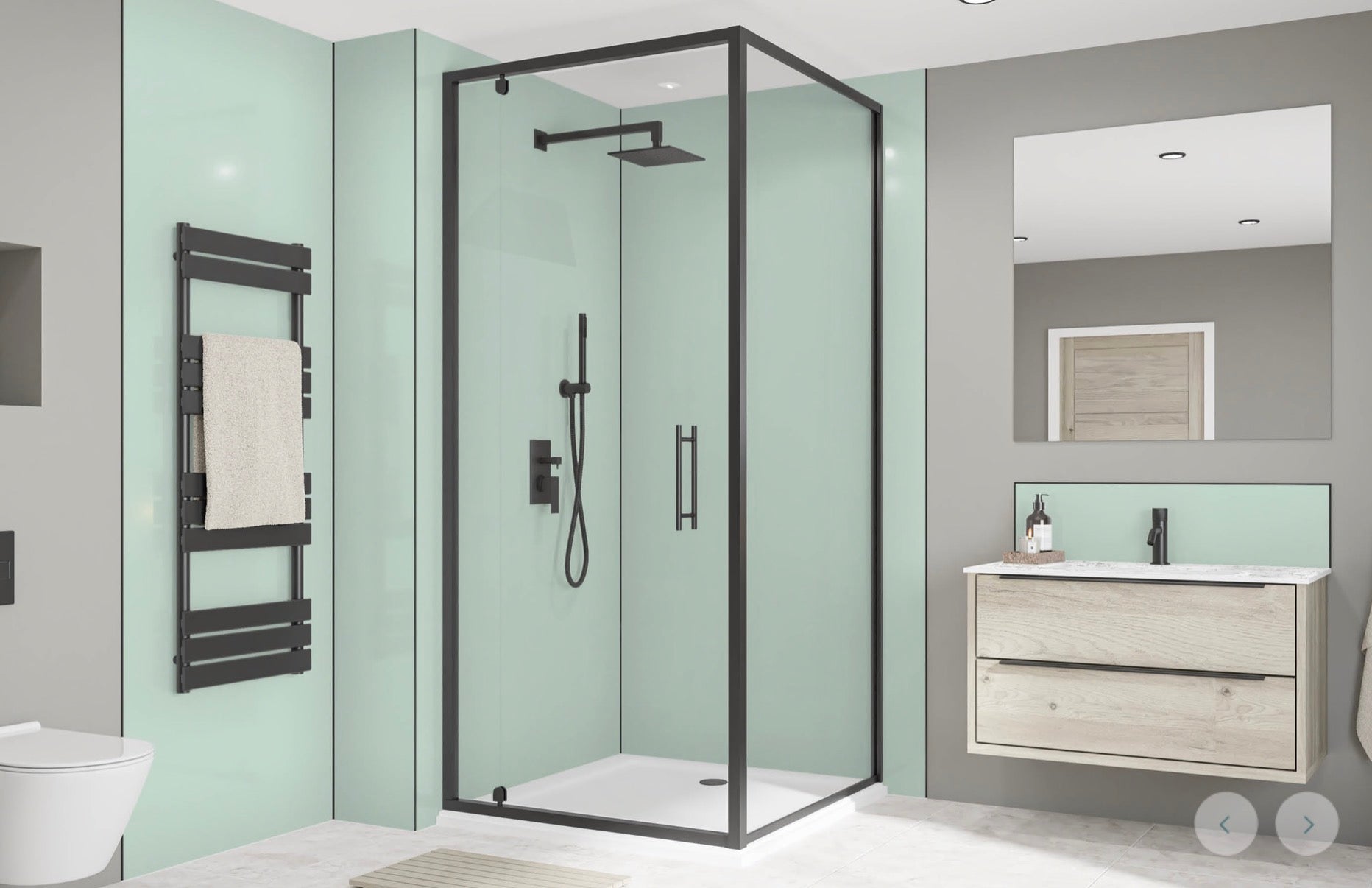 Wetwall Alloy Solid Colour Collection - Seabreeze Green | Gloss