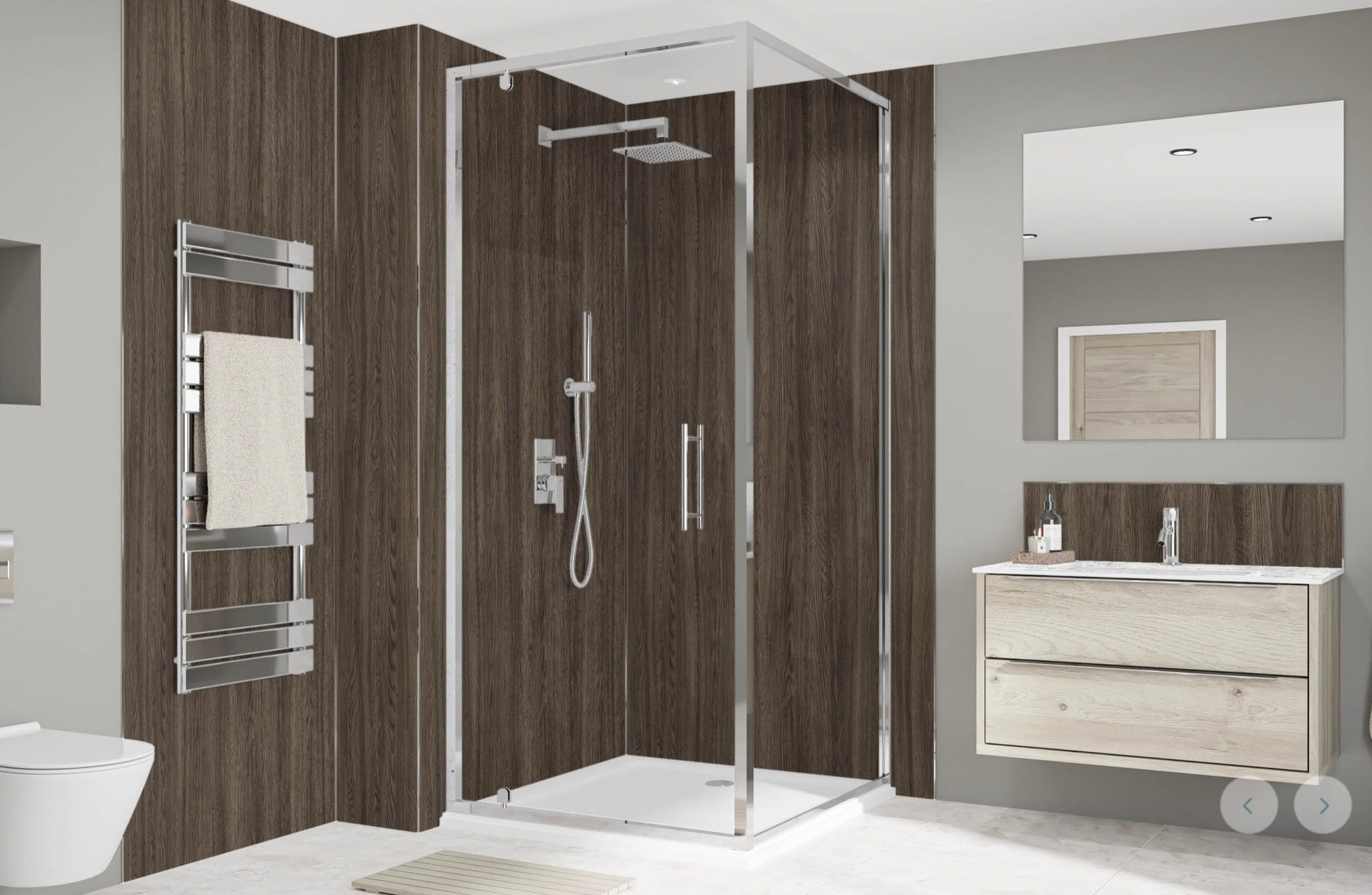 Wetwall Alloy Decor Colour Collection - American Walnut | Shell