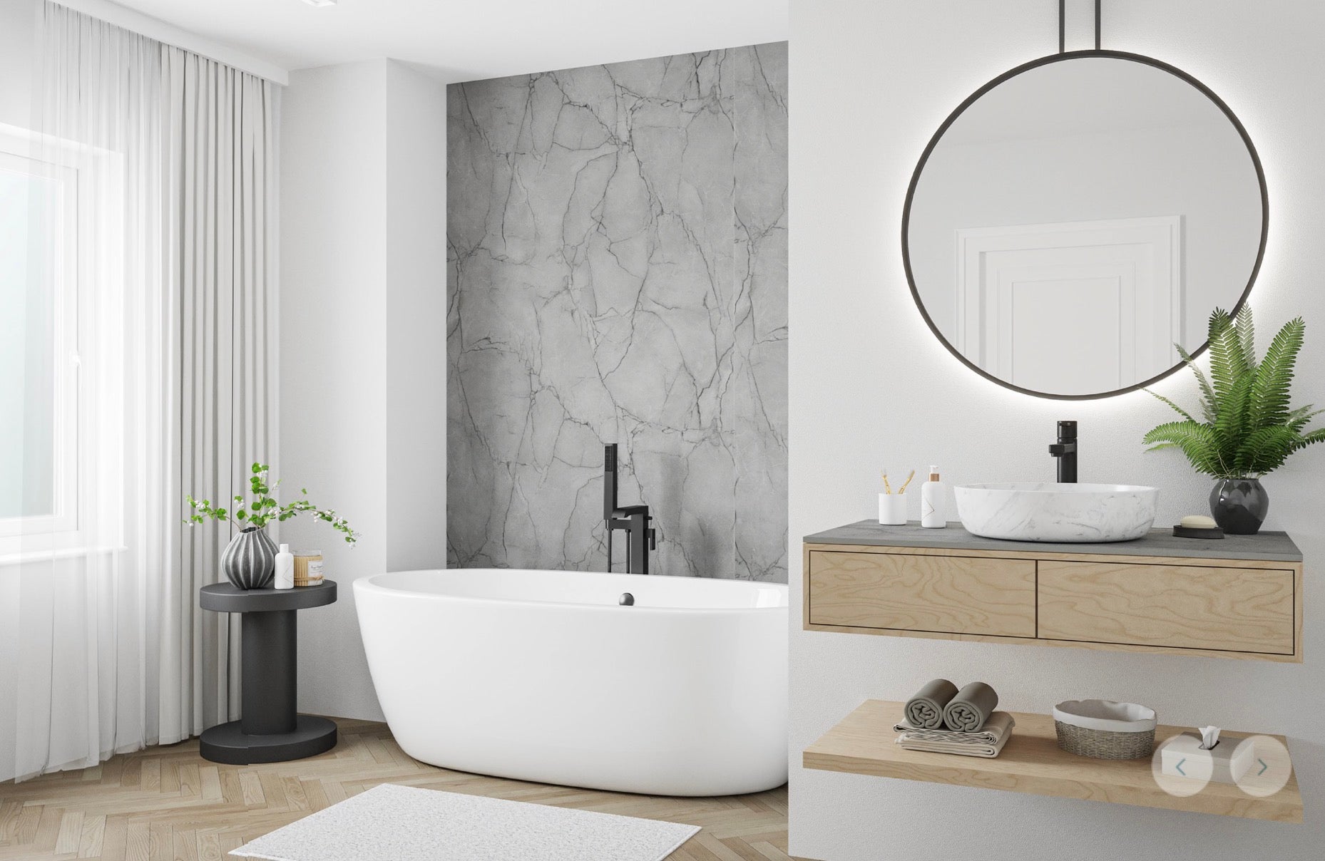 Wetwall Elite Marble Collection - Marmo Grigio | Matt
