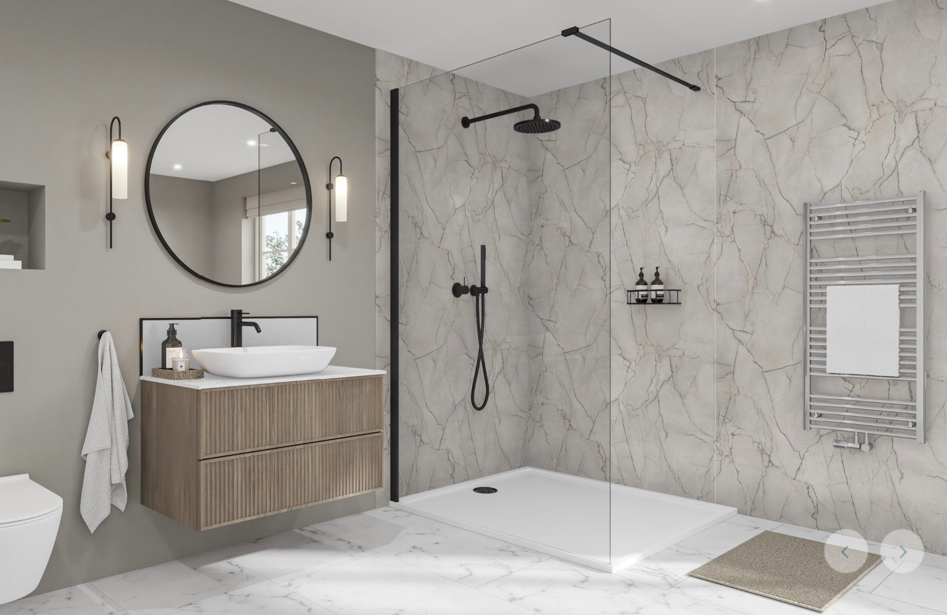 Wetwall Elite Marble Collection - Marmo Puro | Matt