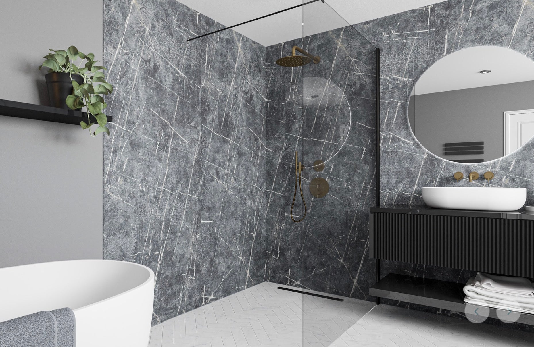 Wetwall Elite Marble Collection - Vienna Blue | Shell