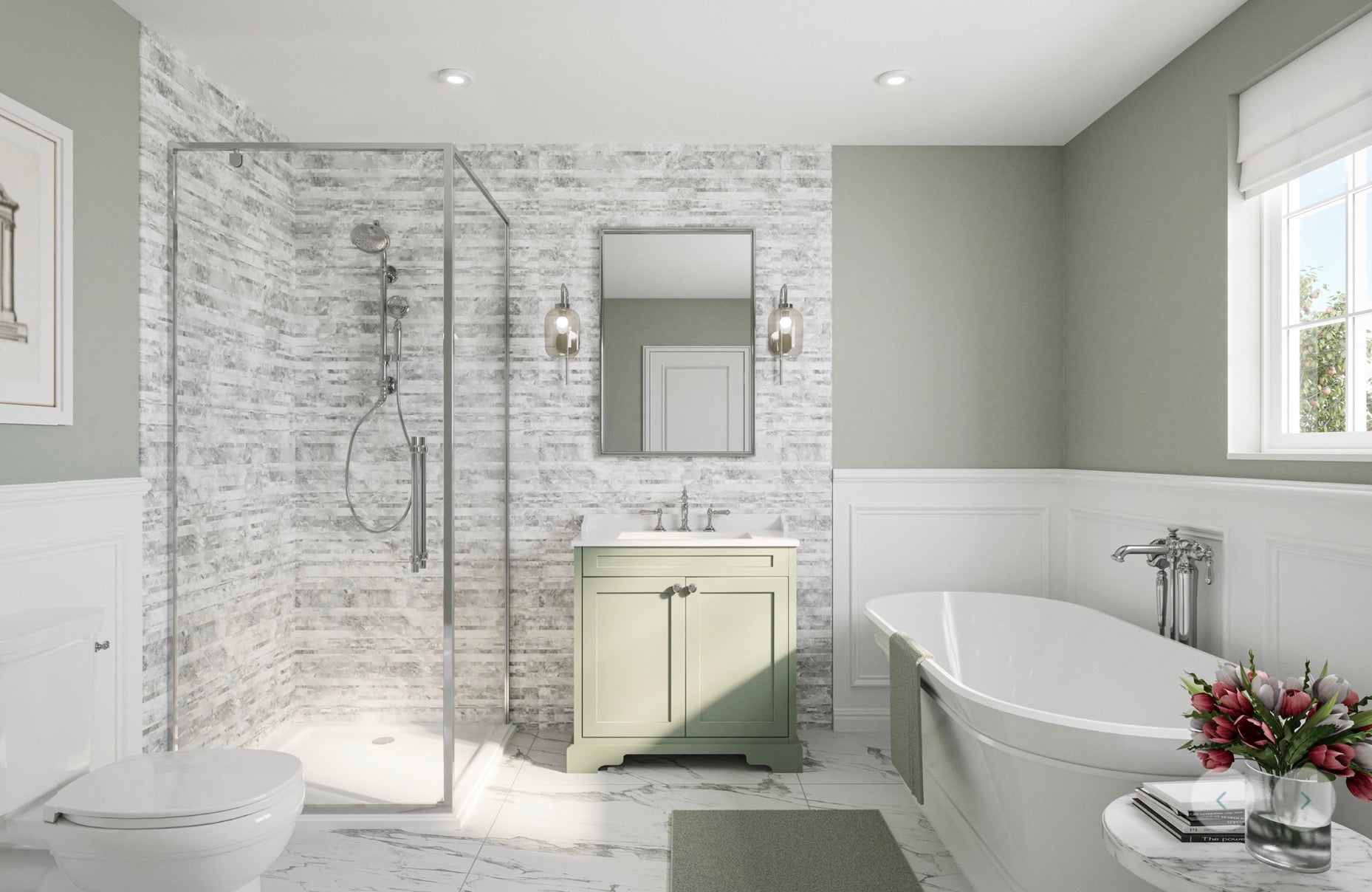 Wetwall Elite Marble Collection - Nuvola Marble | Shell