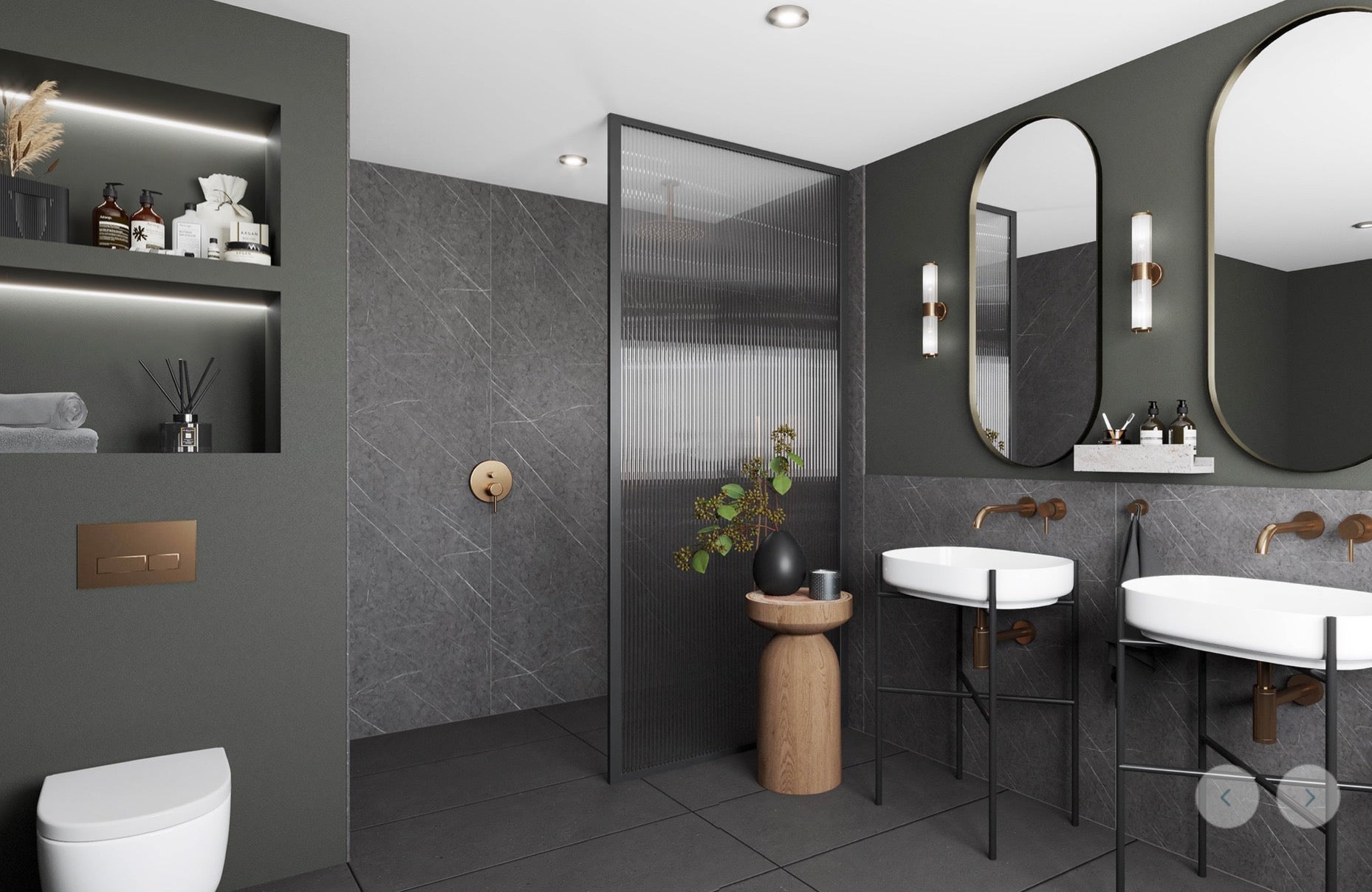 Wetwall Elite Marble Collection - Greystone Marble | Matt