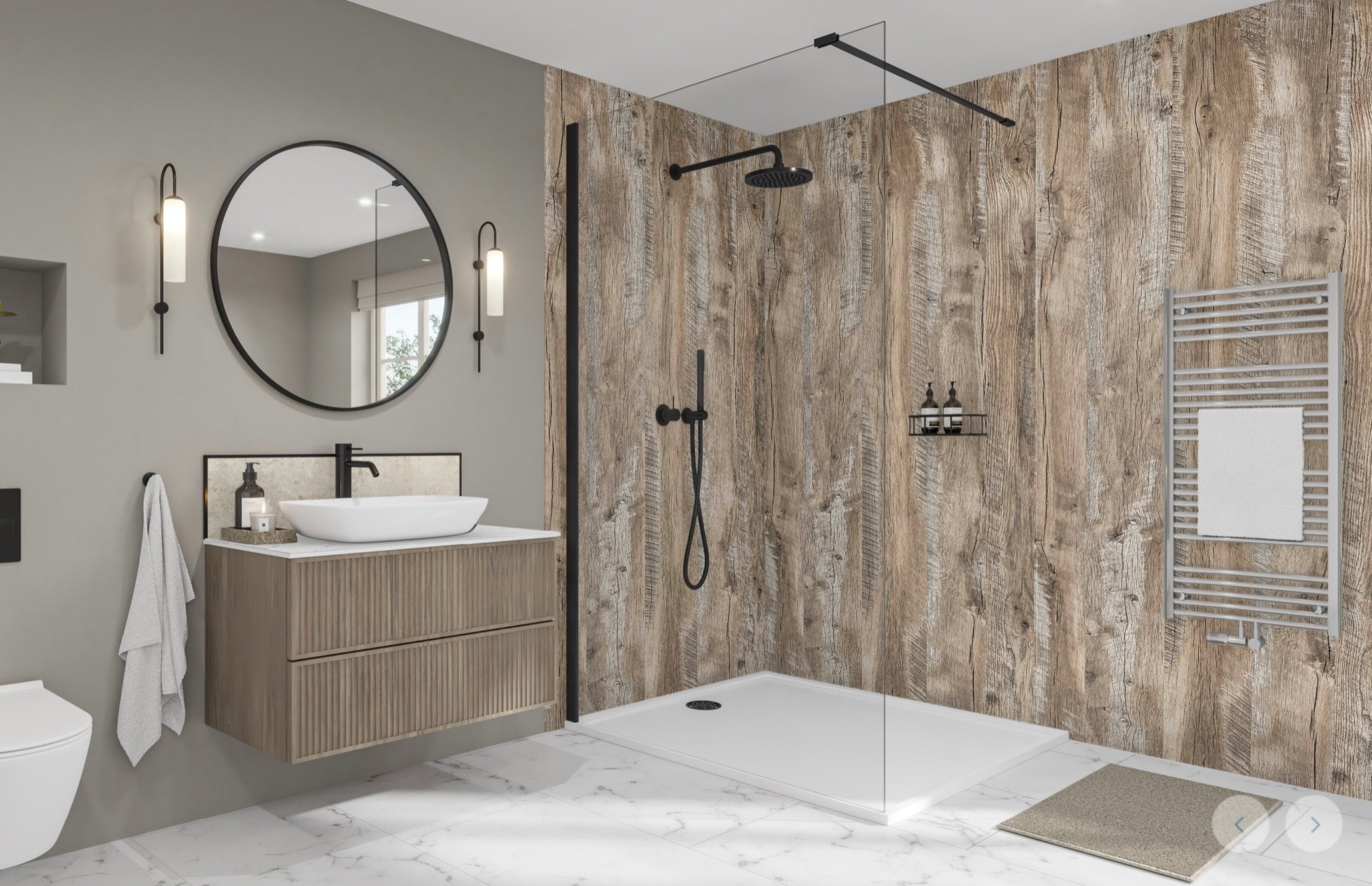 Wetwall Elite Wood & Decor Collection - Rift Oak | Wood Grain