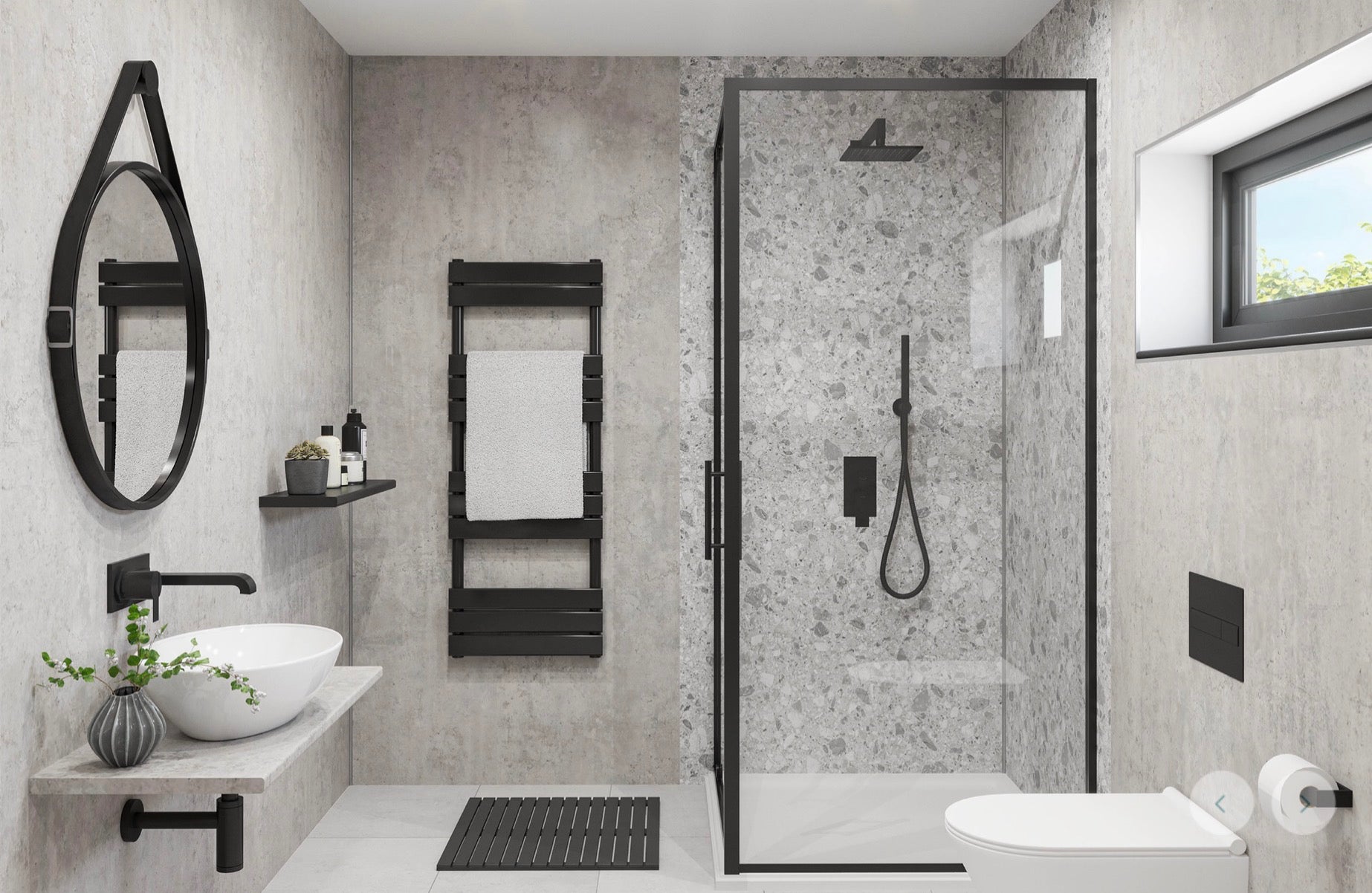 Wetwall Mermaid Stone & Concrete Collection - Linate Terrazzo | Matt