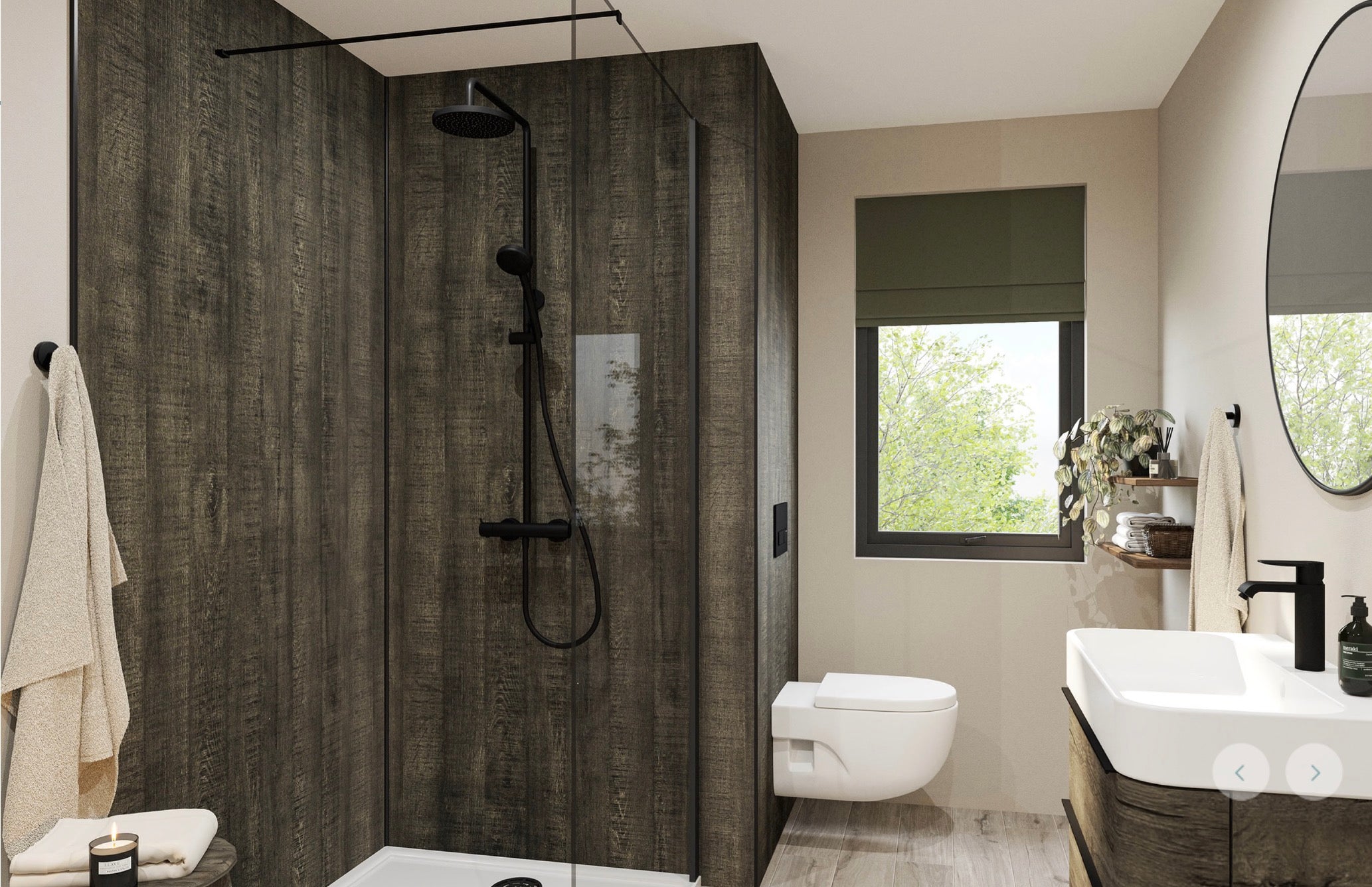 Wetwall Mermaid Wood & Decor Collection - Charred Elm | Wood Grain