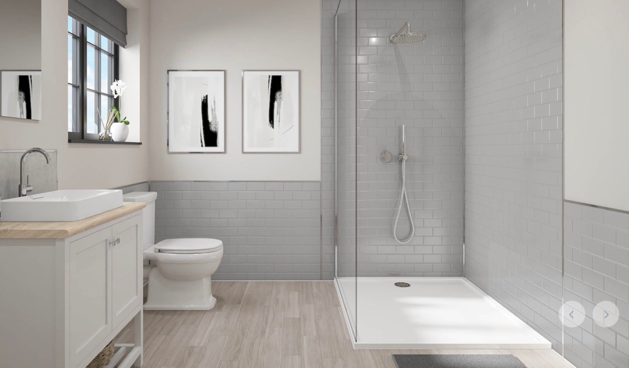 Wetwall Tile Collection - Grey Tile | Gloss