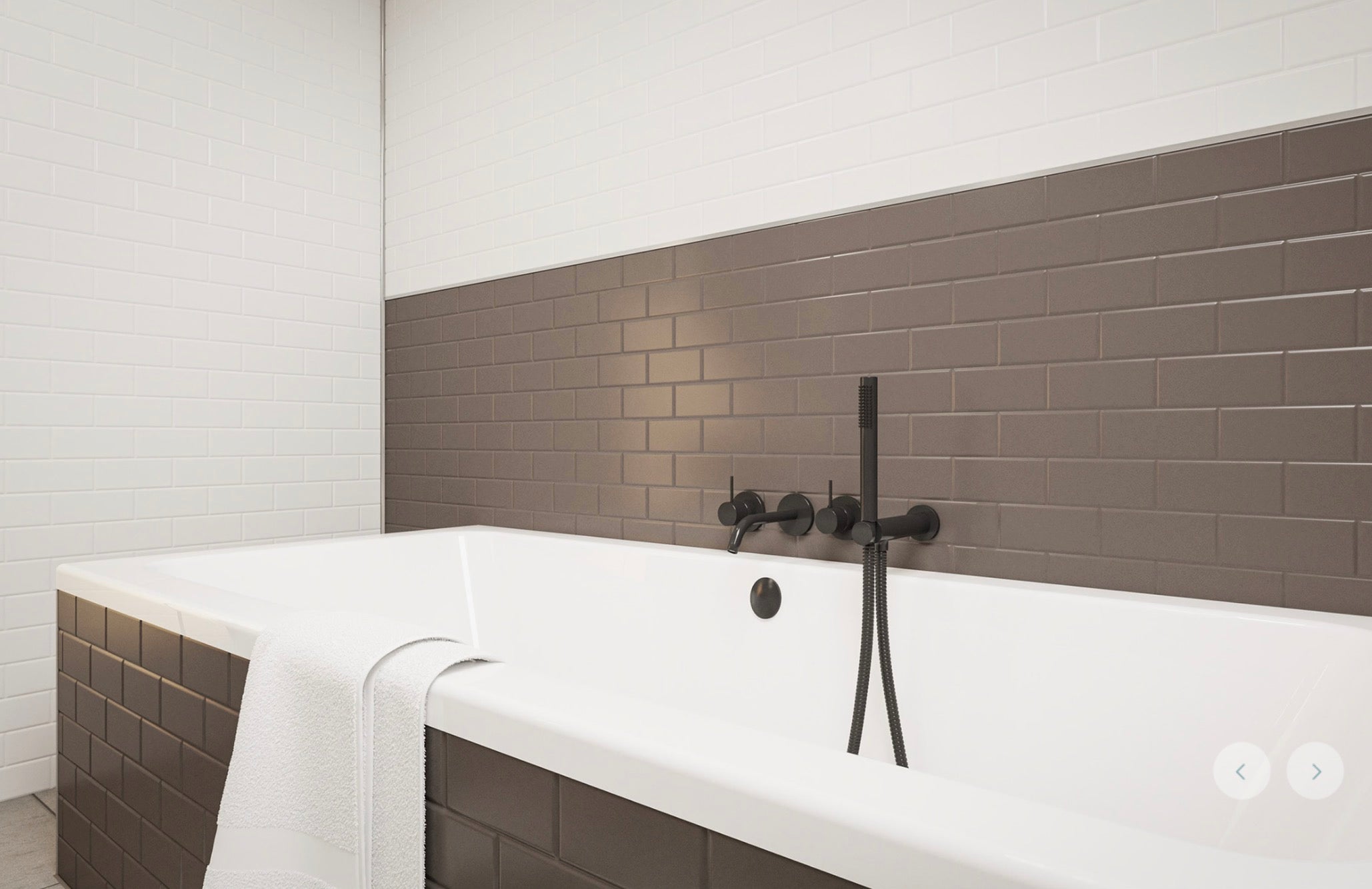 Wetwall Tile Collection - Mocha Tile | Gloss