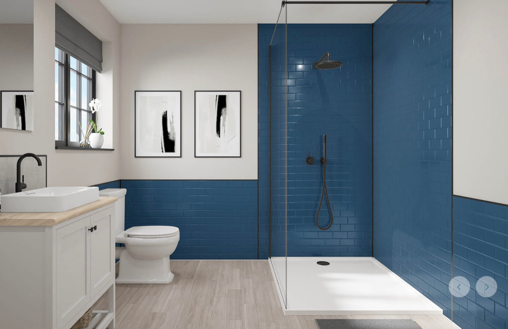 Wetwall Tile Collection - Navy Tile | Gloss