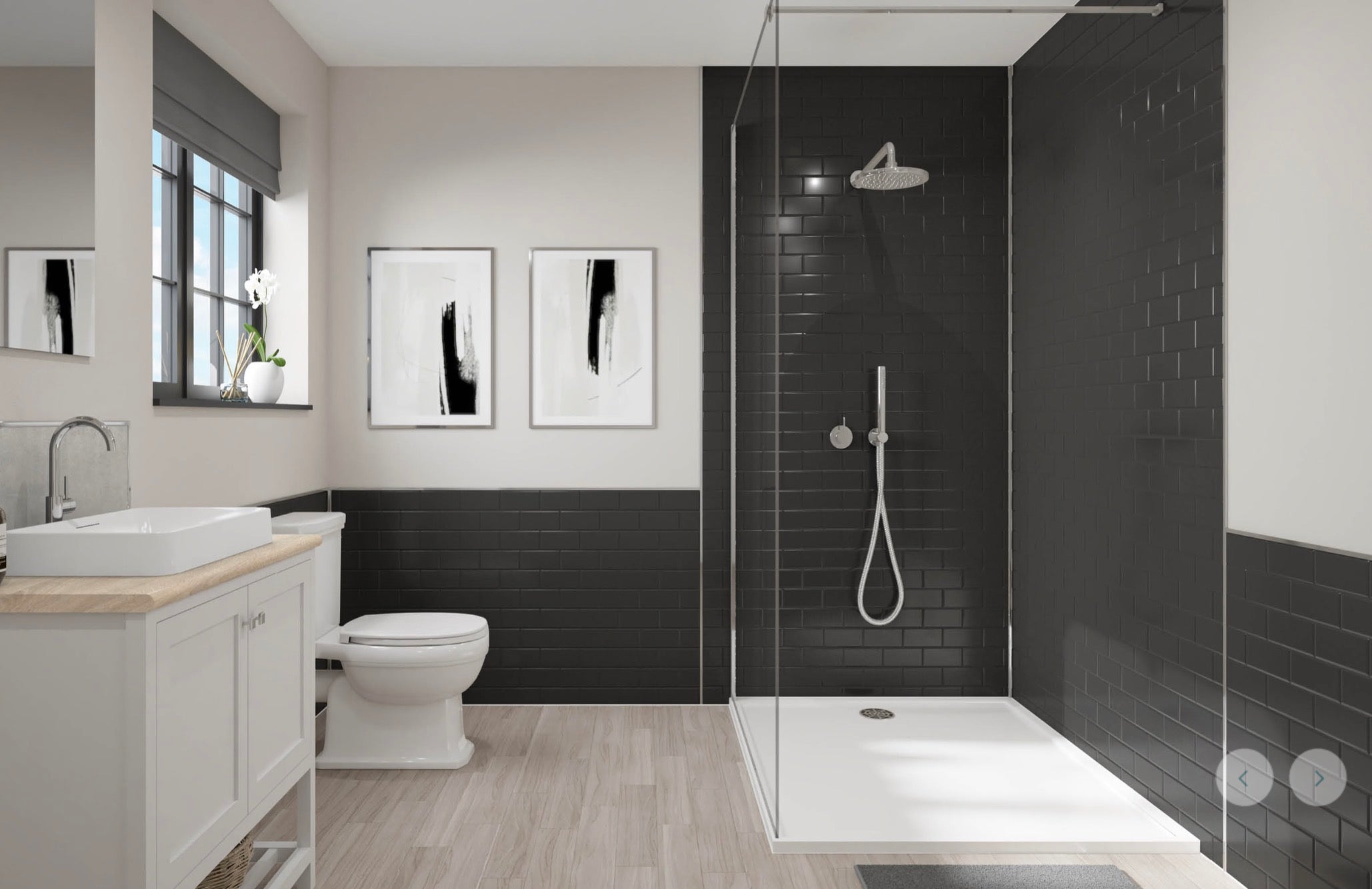 Wetwall Tile Collection - Black Tile | Gloss