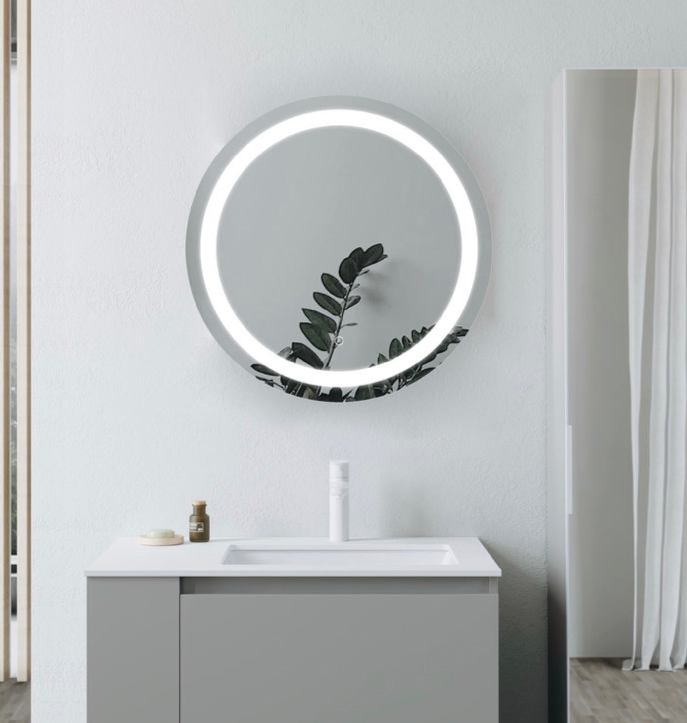 Illuminated Mirrors - Elaina 600mm Round Front-Lit LED Mirror