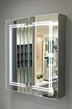 Cabinet Mirrors - Suki 600mm 2 Door Front-Lit LED Mirror Cabinet