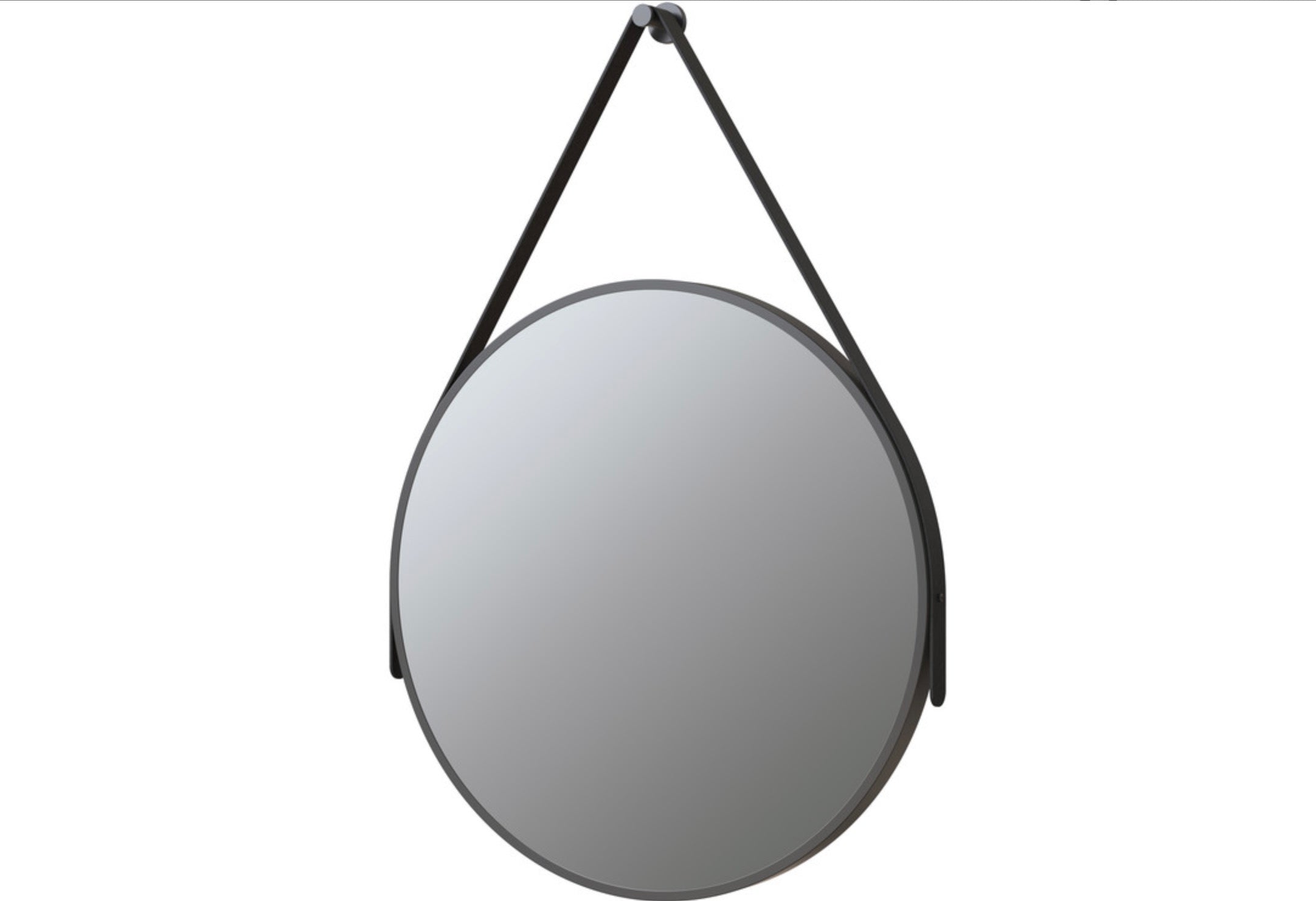 Plain Mirrors - Mako 600mm Round Mirror - Matt Black
