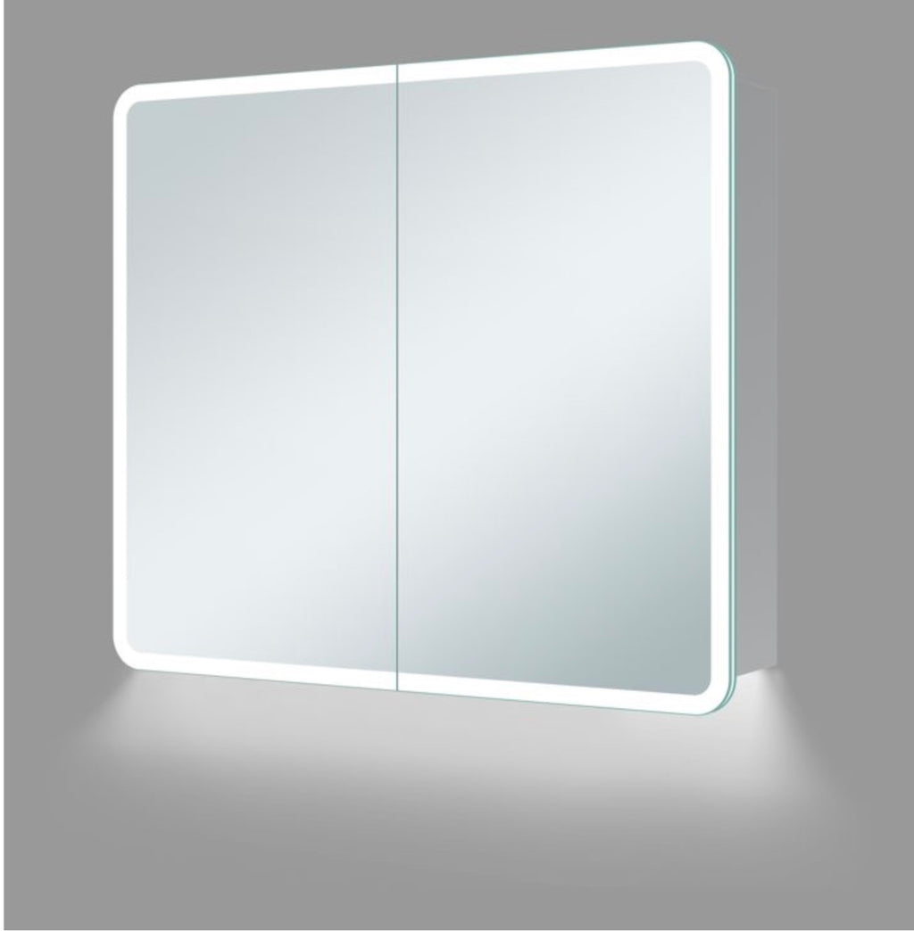 Cabinet Mirrors - Akari 600mm 2 Door LED Mirrored Cabinet