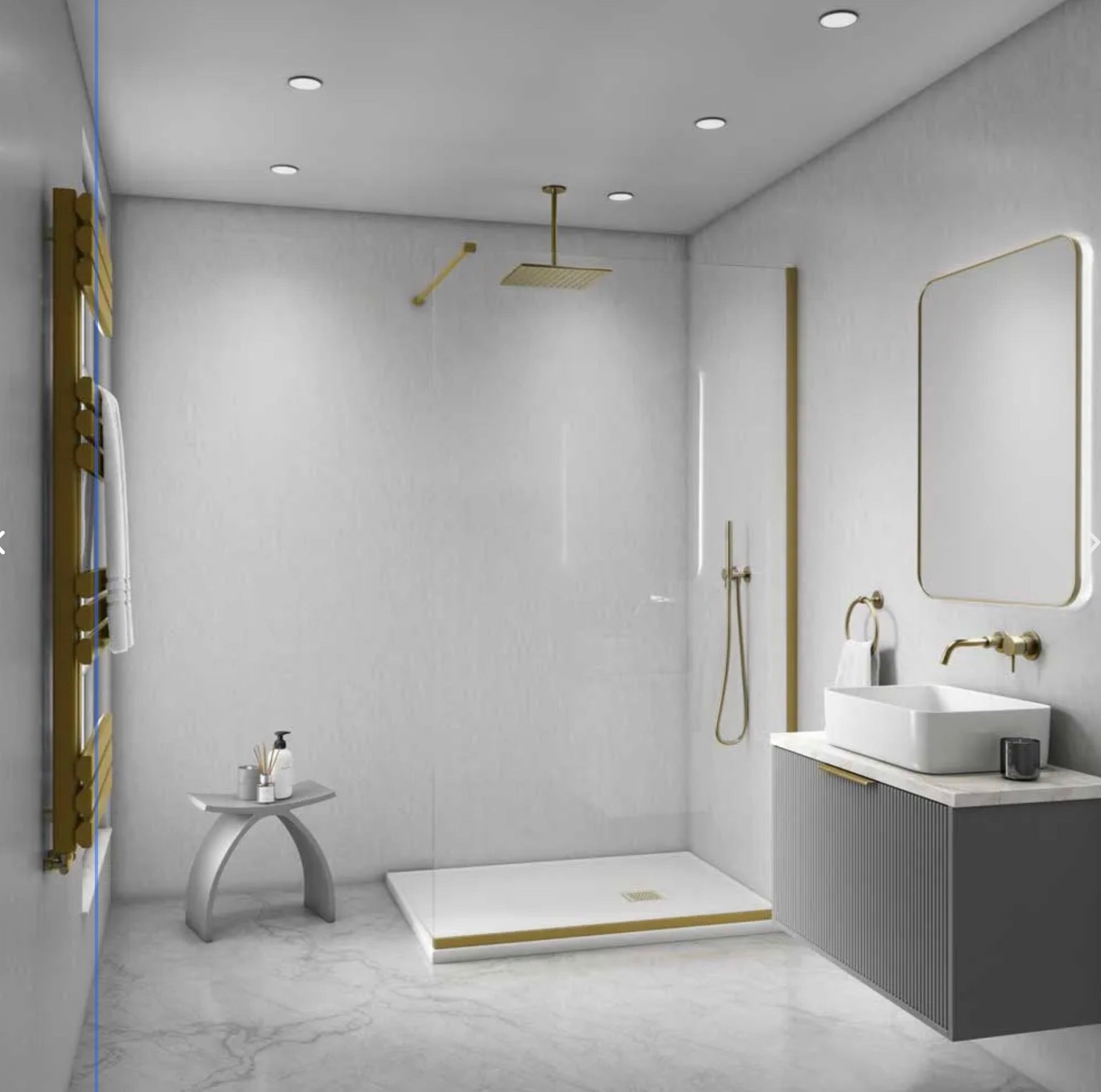 Maxi Shower Panel - White GLOSS