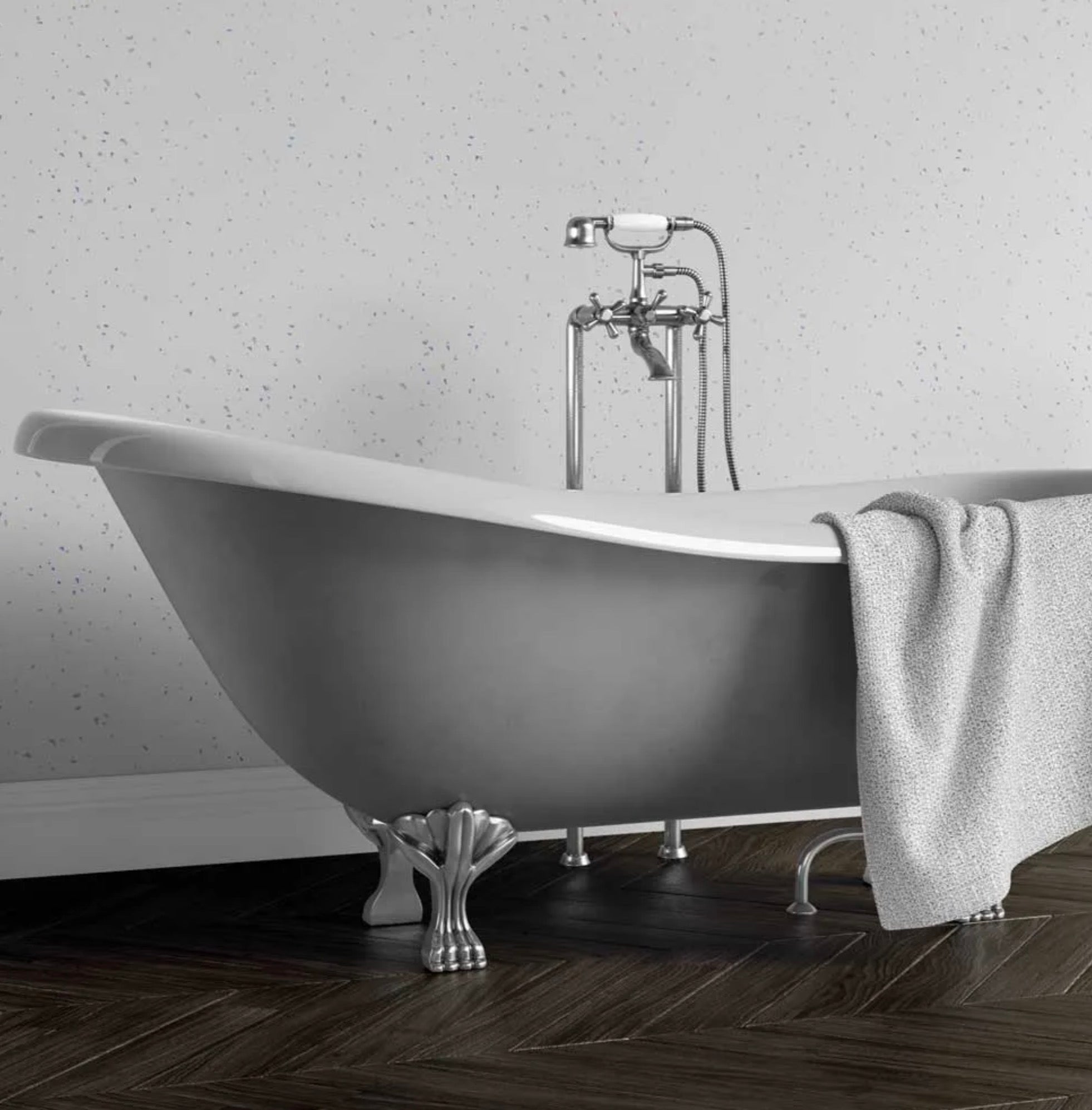 Maxi Shower Panel - White Sparkle GLOSS