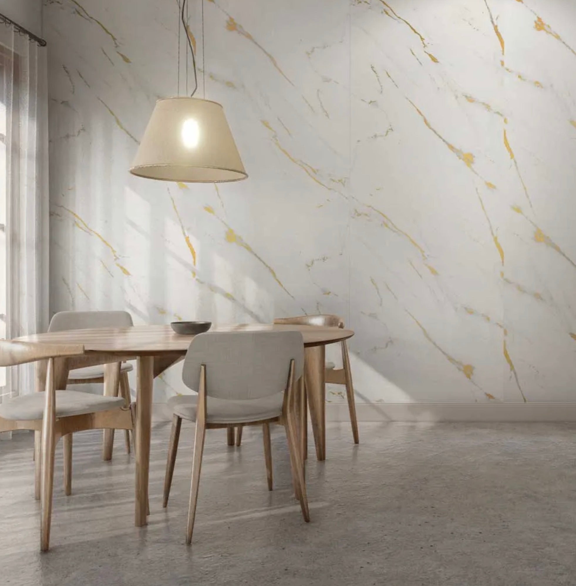 Maxi Shower Panel - Bianco Gold GLOSS