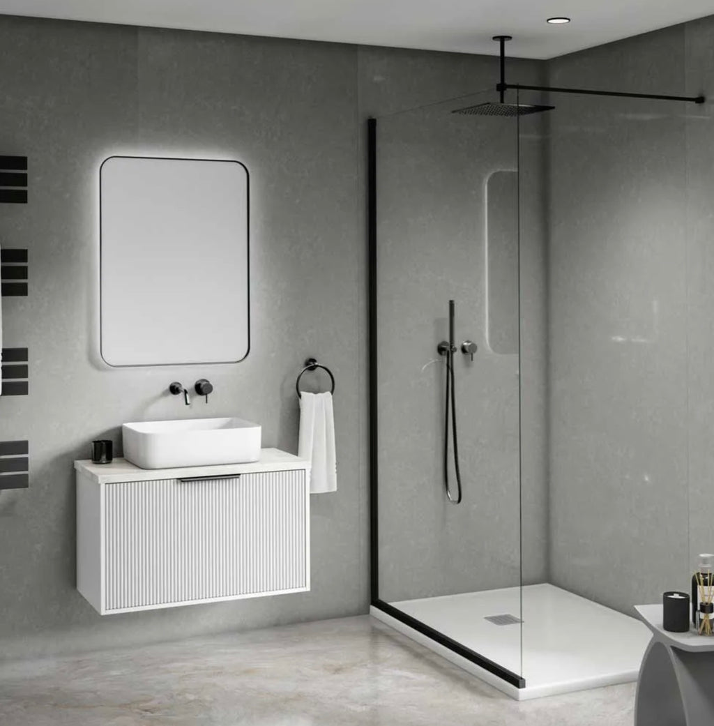 Maxi Shower Panel - Pewter Stone MATT