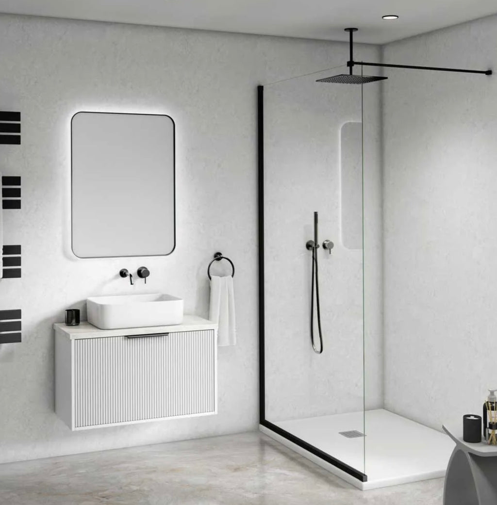 Maxi Shower Panel - White Stone MATT