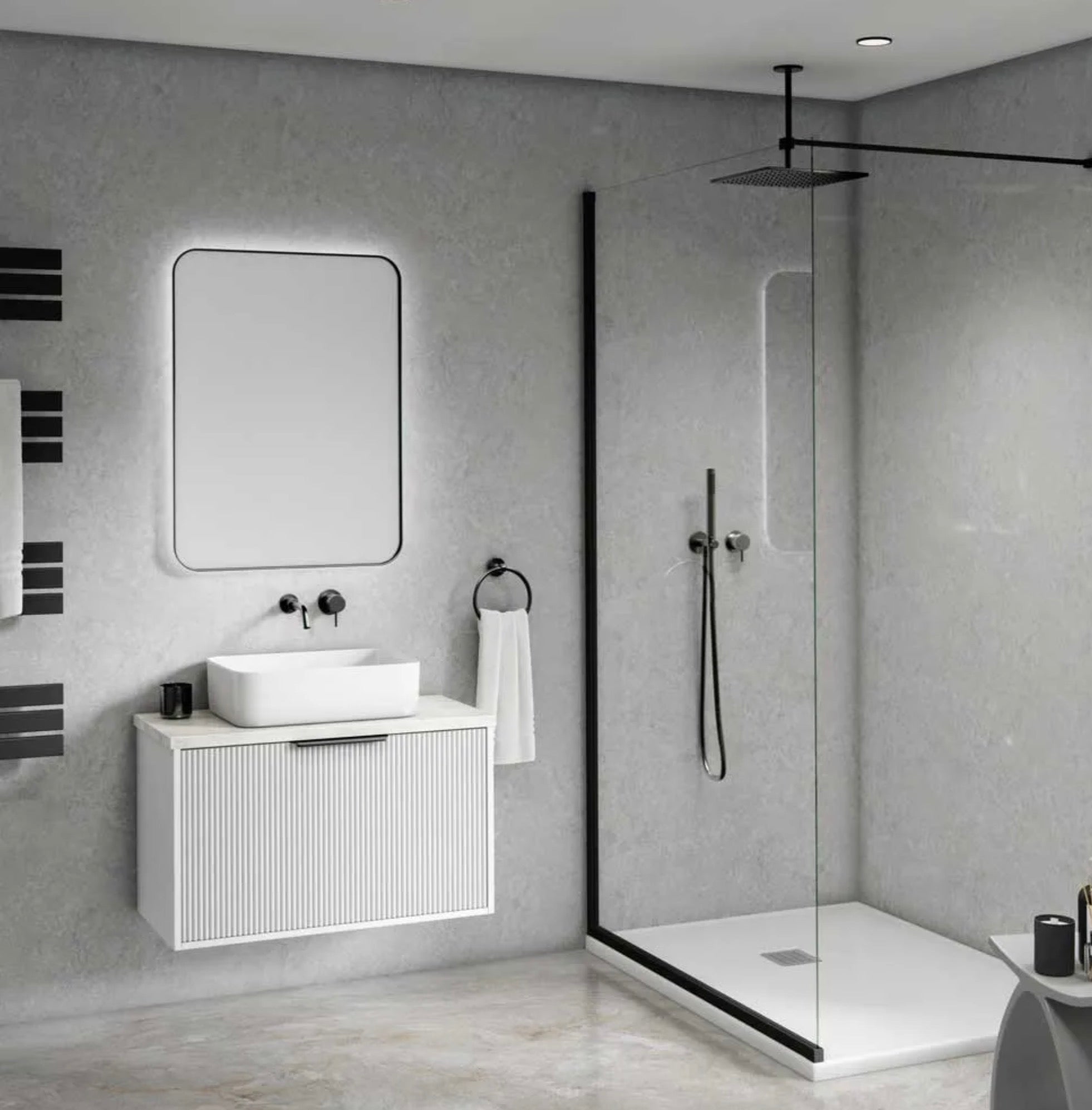 Maxi Shower Panel - Misty Stone MATT