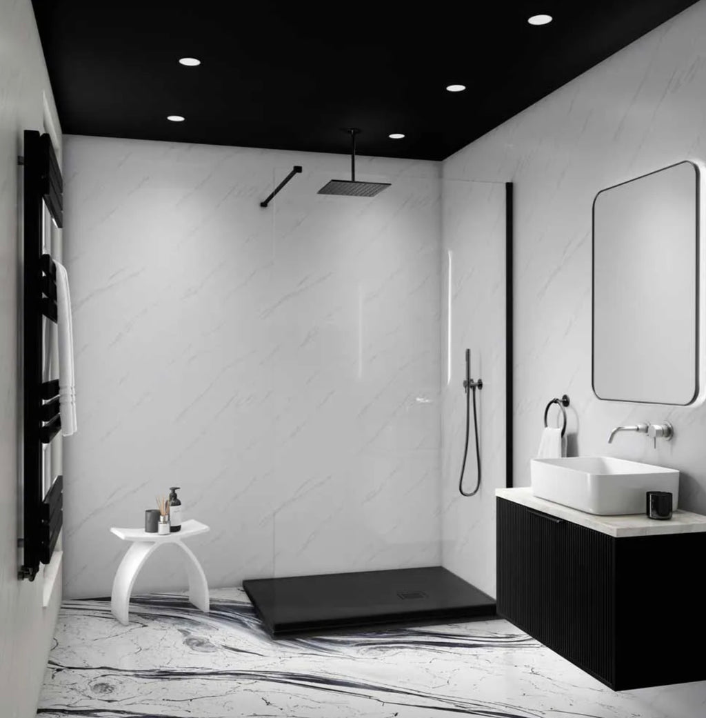 Maxi Shower Panel - Carrera White GLOSS|MATT