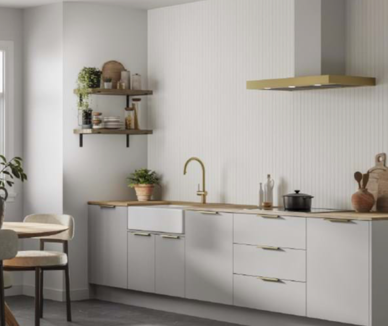 Naturepanel Wall Slat Collection - Grained Alpine White