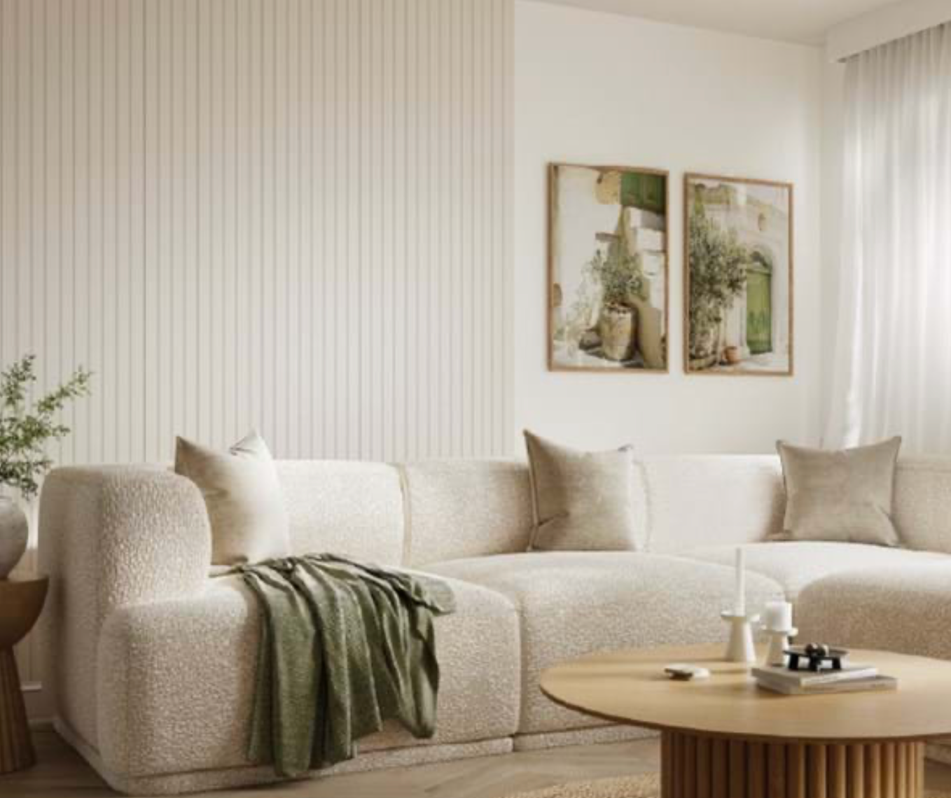 Naturepanel Wall Slat Collection - Grained Angora Grey