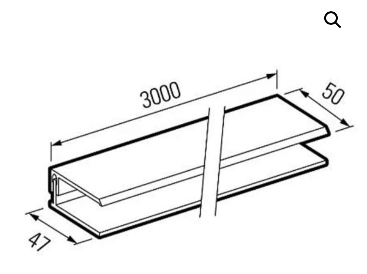 Cladworks Exterior - Top Edge Trim 3000mm