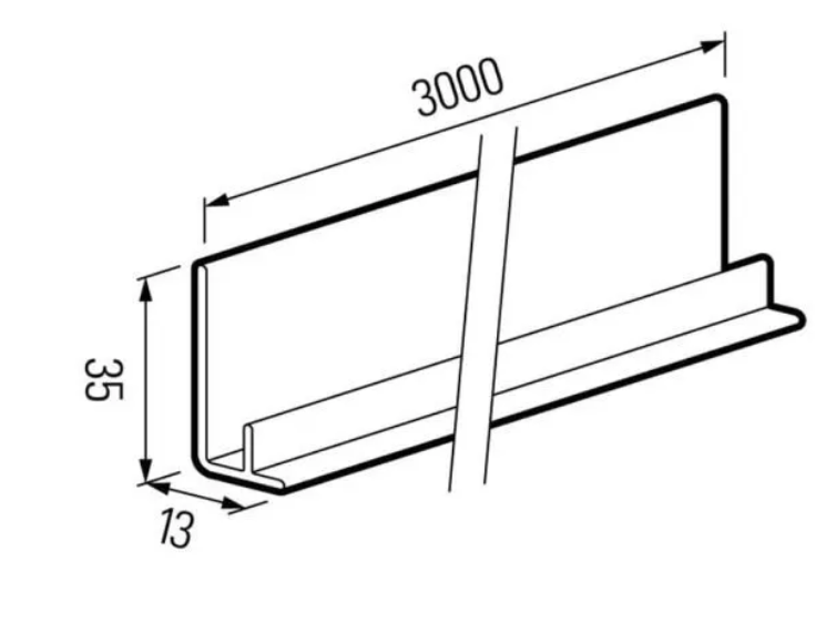 Cladworks Exterior - 1-Part Starter Trim - White 3000mm