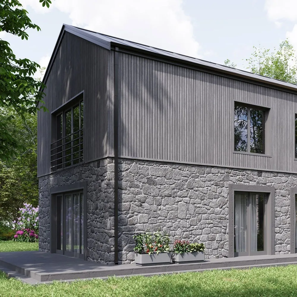 Solvo - Double Panel Grey Oak V Black (3m)